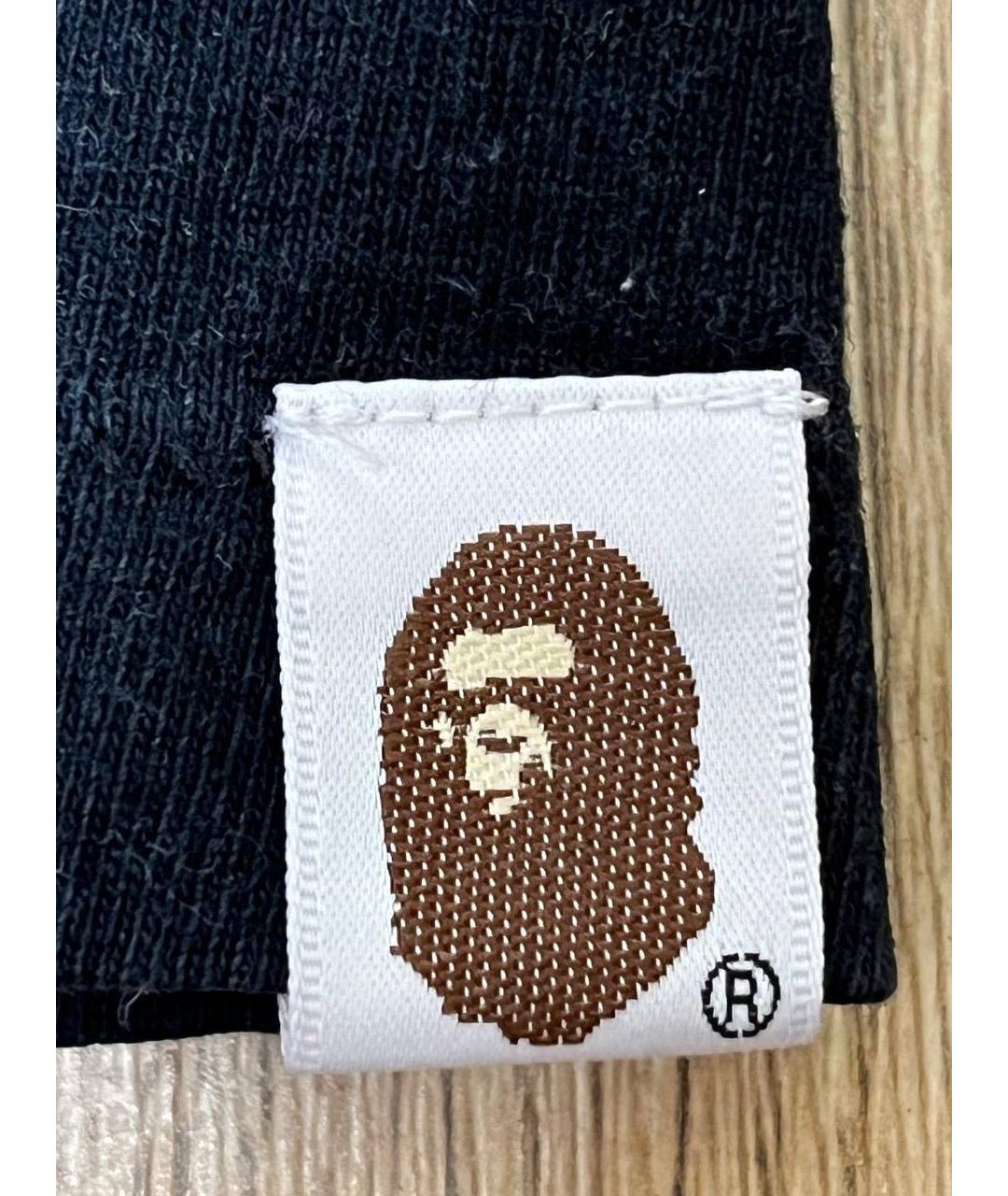 A BATHING APE Черная хлопковая футболка, фото 6