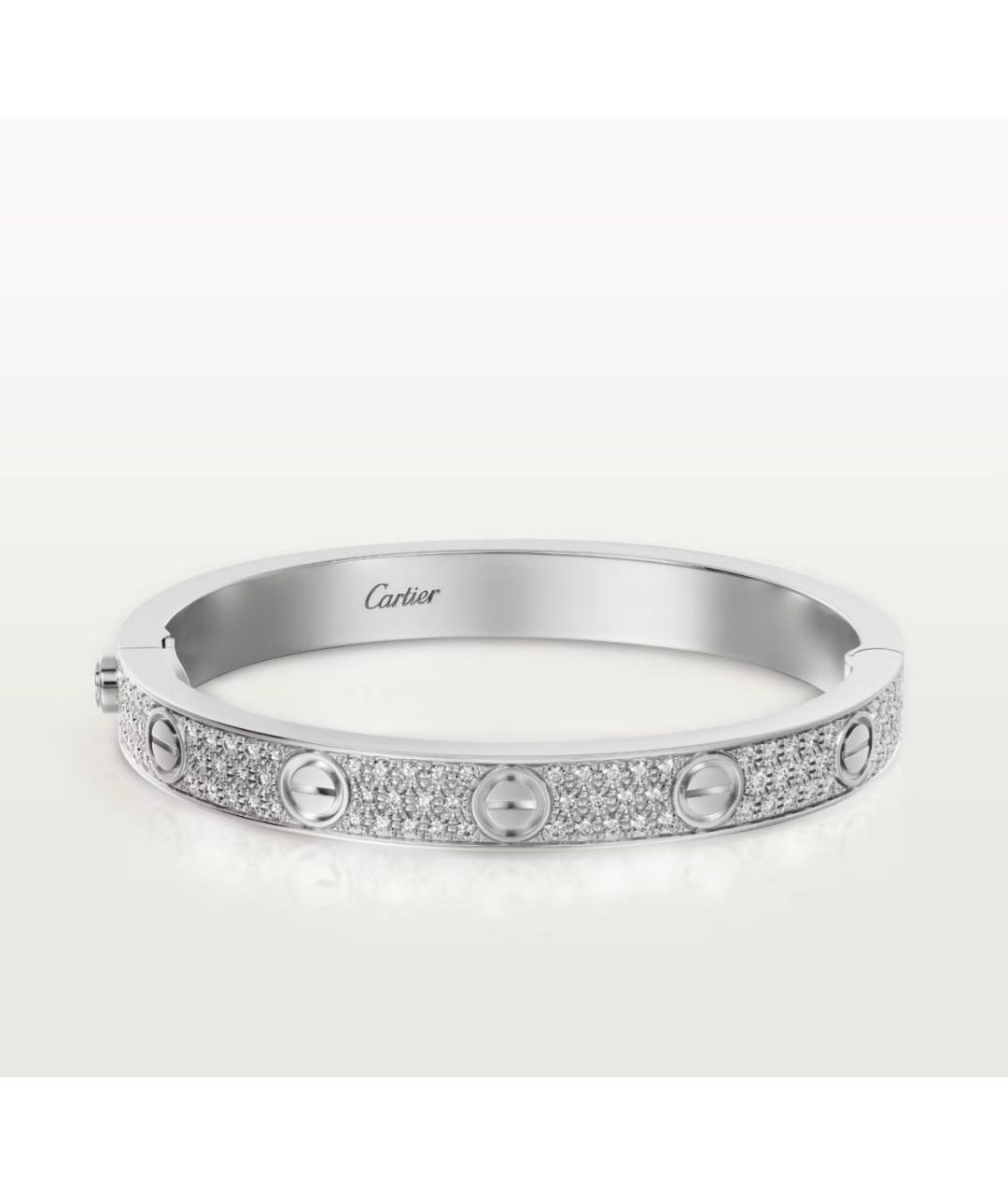 CARTIER Серебрянный браслет из белого золота, фото 3