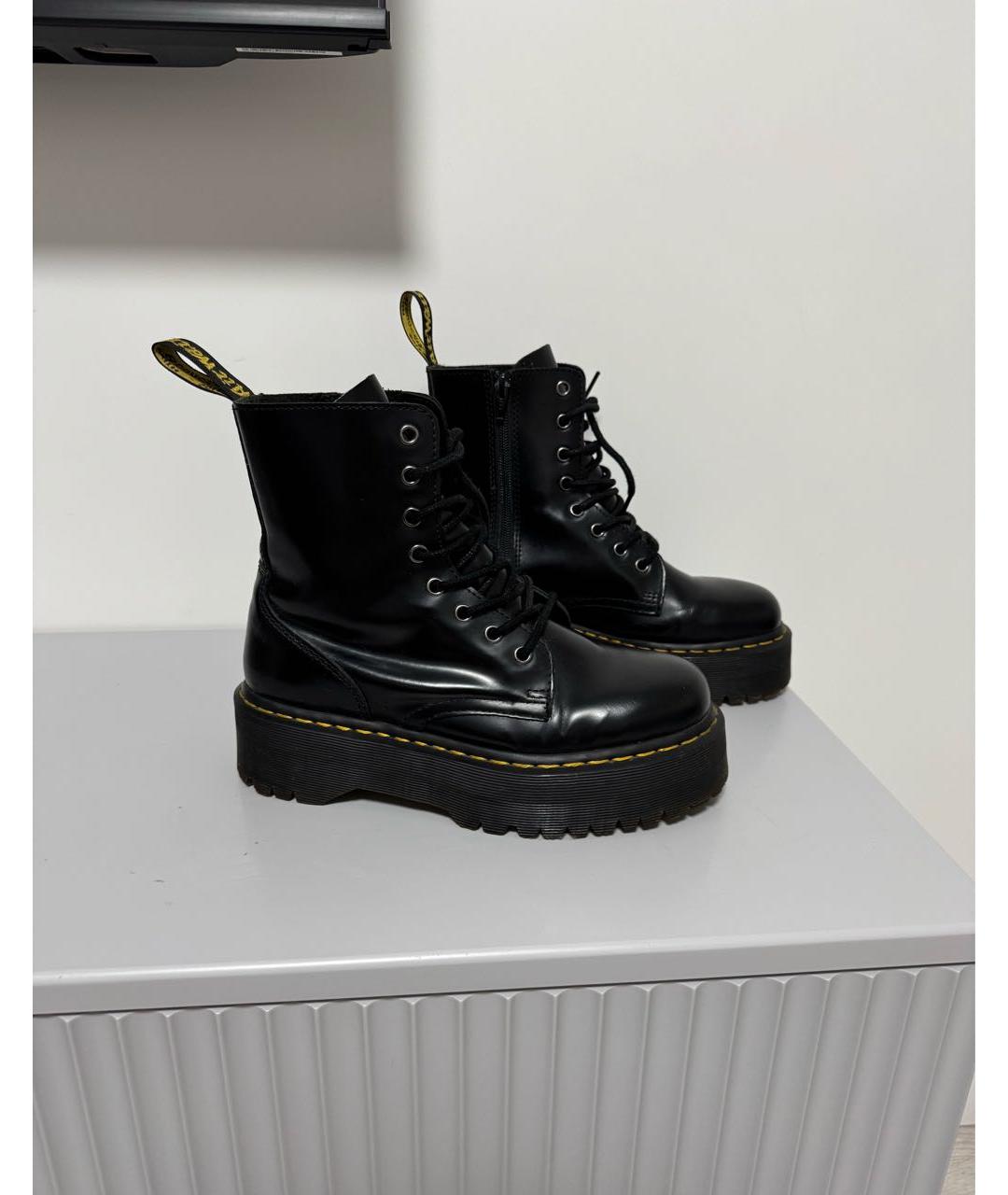 DR. MARTENS Черные кожаные ботинки, фото 3