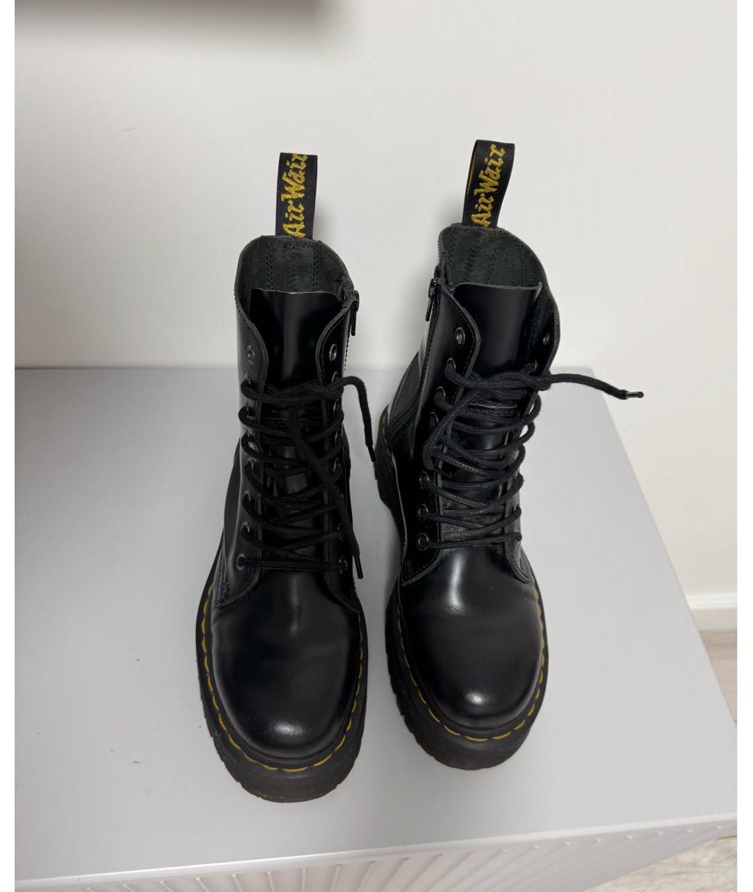 DR. MARTENS Черные кожаные ботинки, фото 2