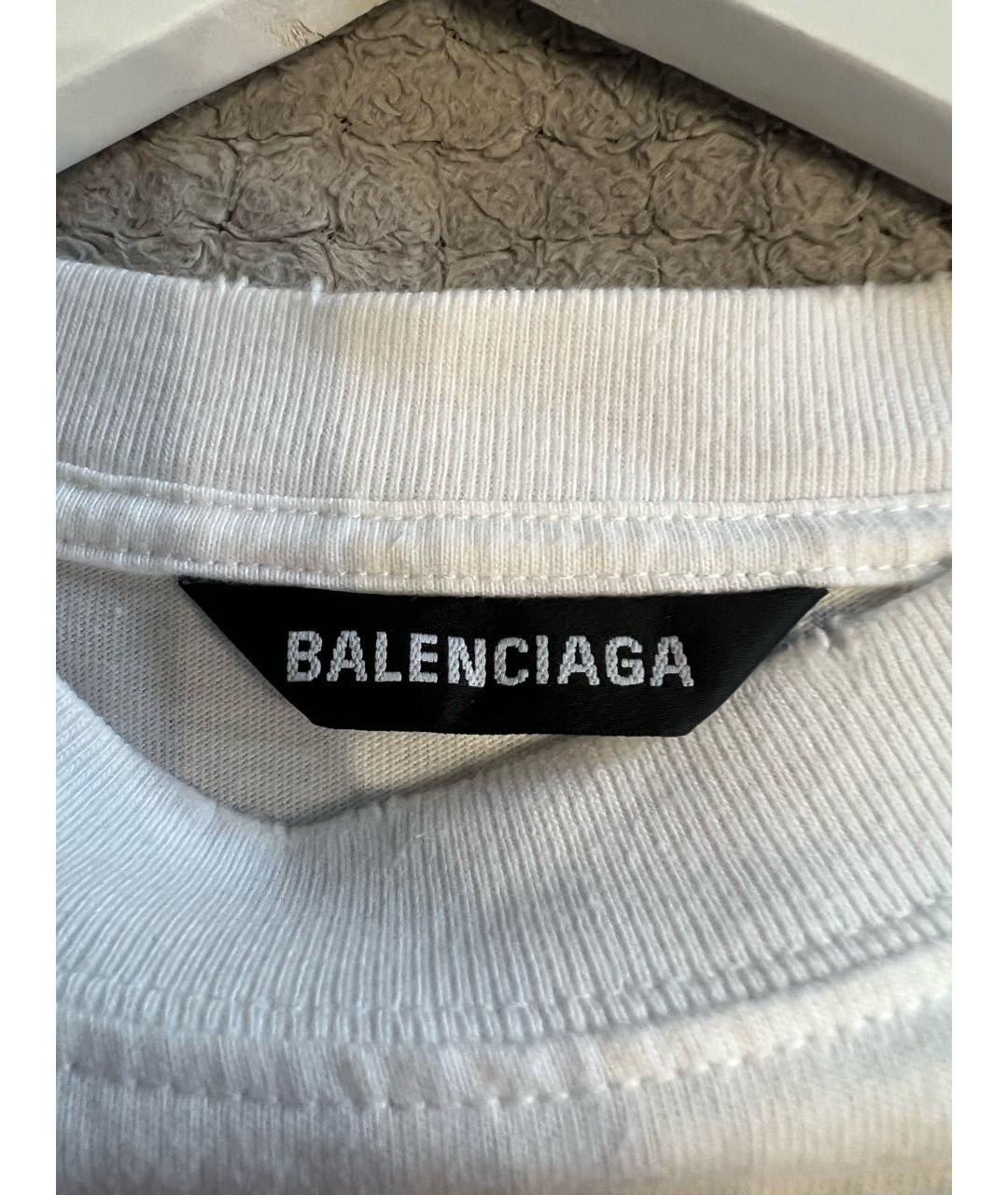 BALENCIAGA Белая футболка, фото 7