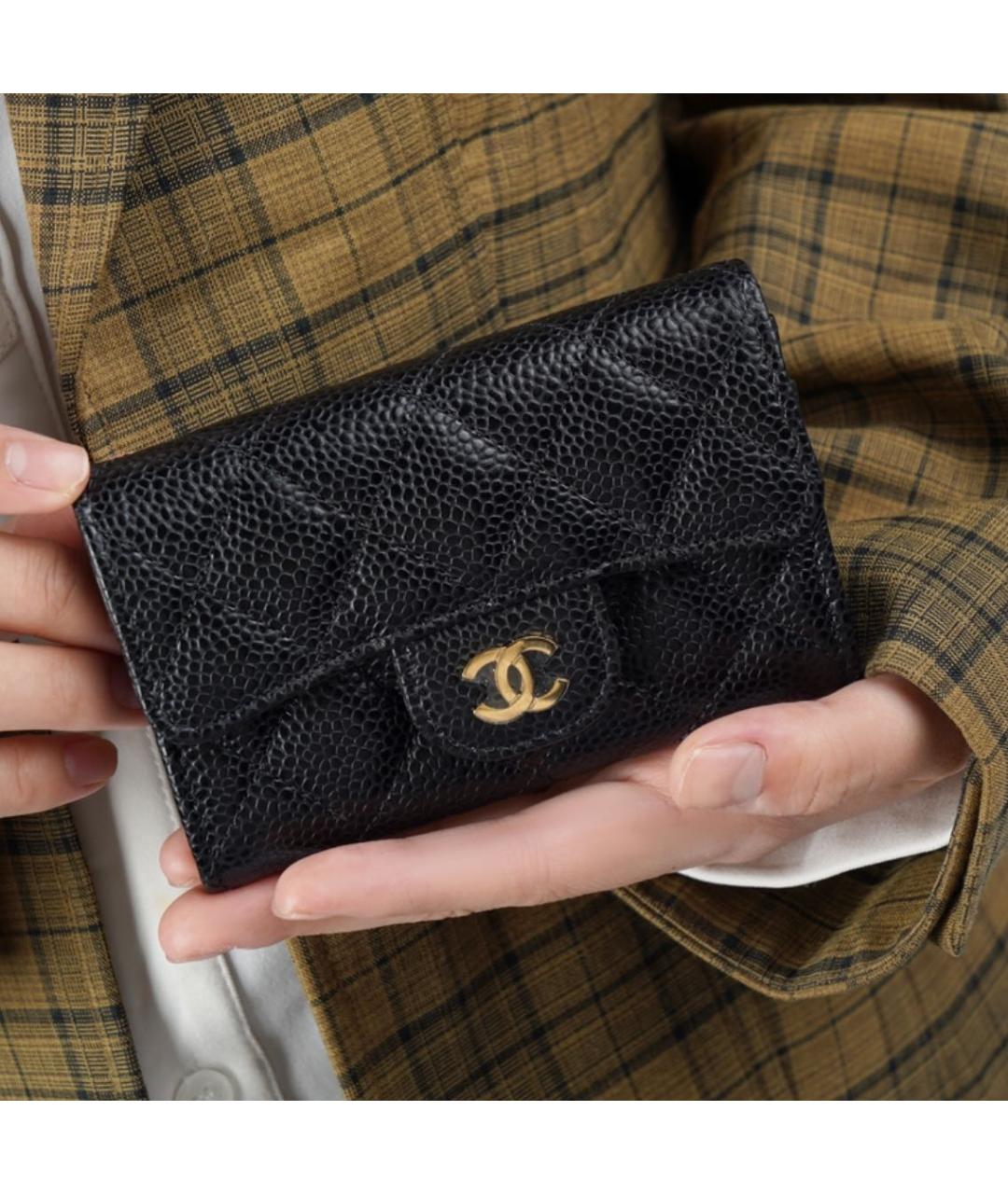 CHANEL Черный кошелек, фото 6