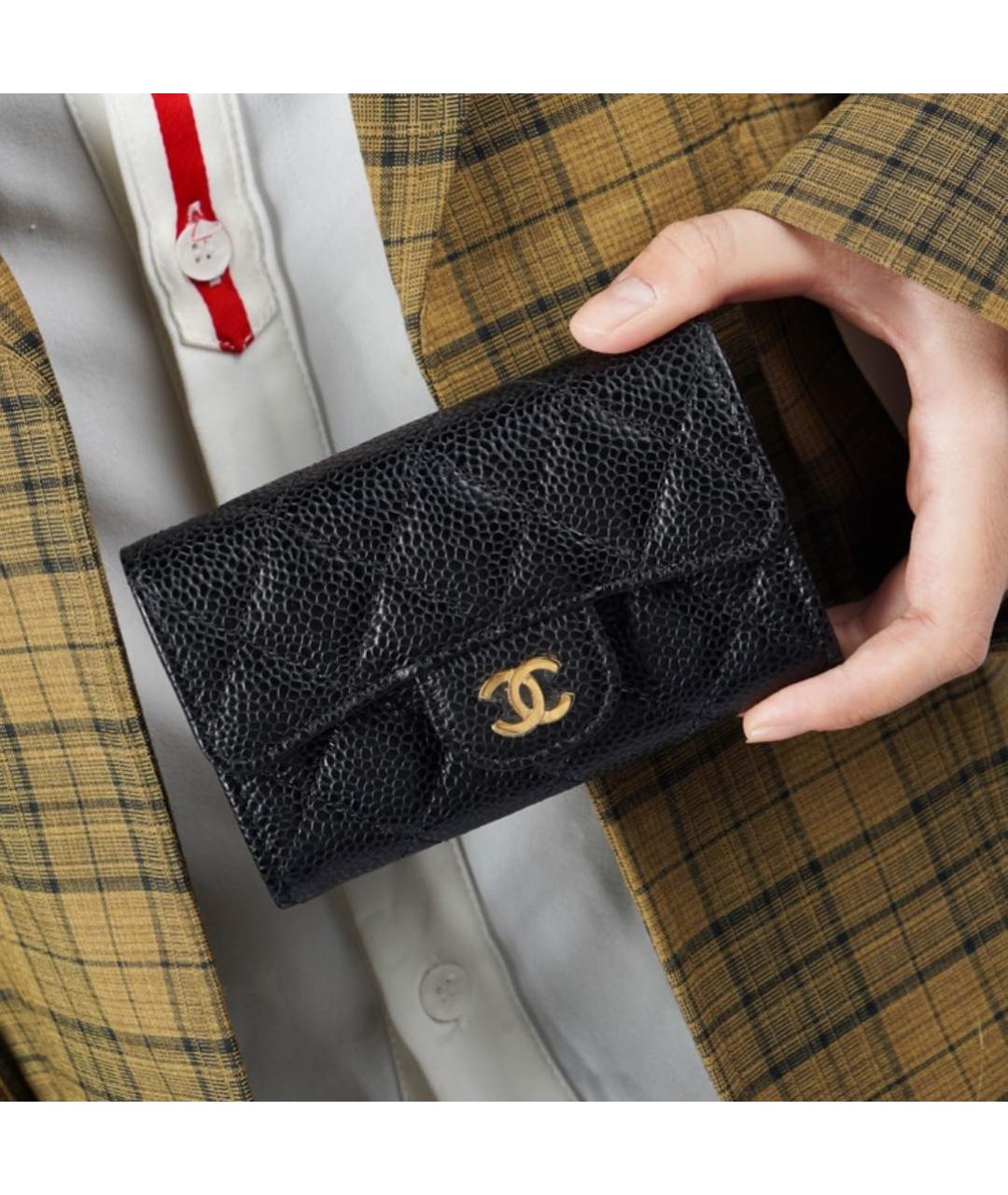 CHANEL Черный кошелек, фото 7