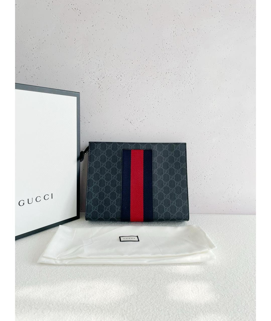 GUCCI Черная барсетка, фото 7