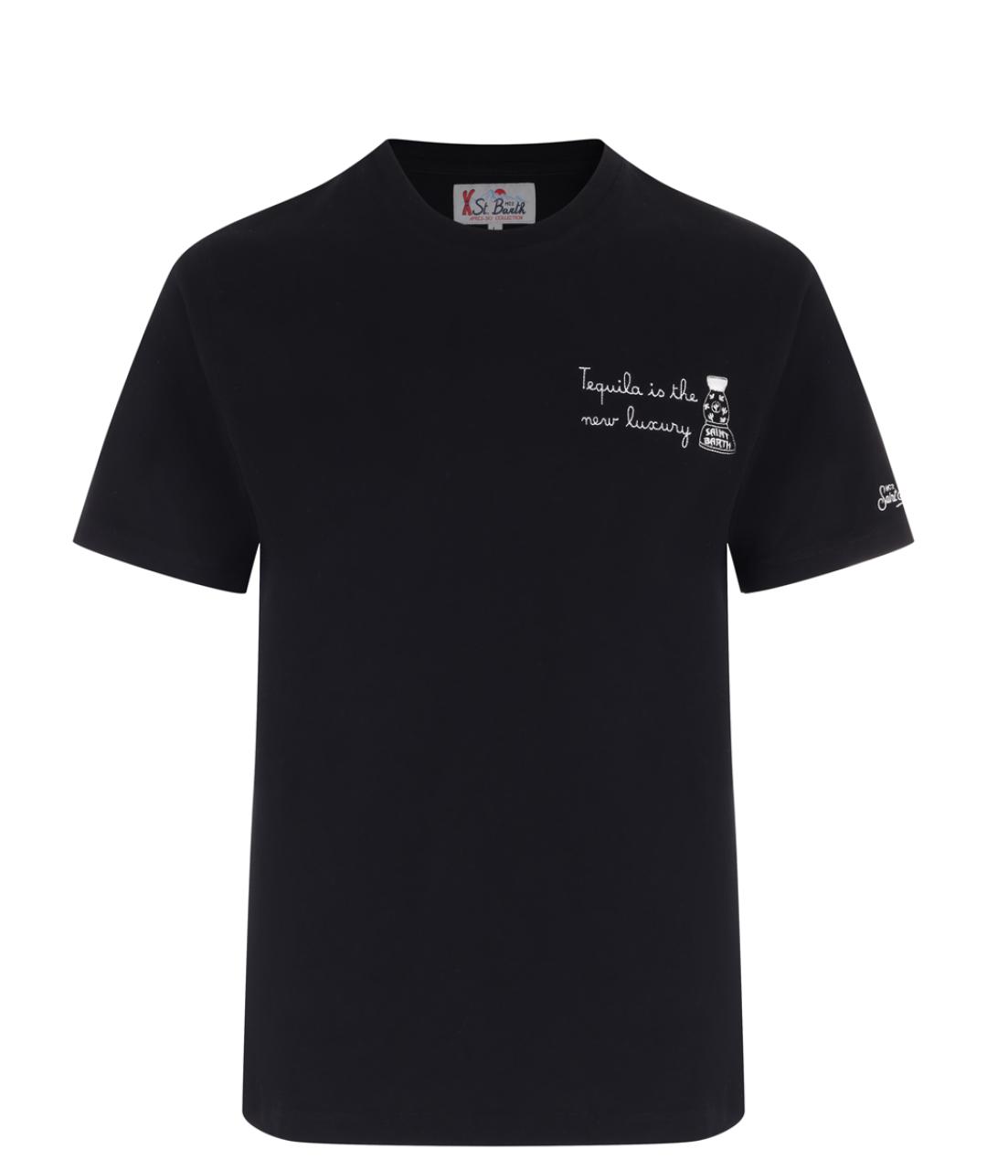 MC2 SAINT BARTH Черное поло с длинным рукавом, фото 1