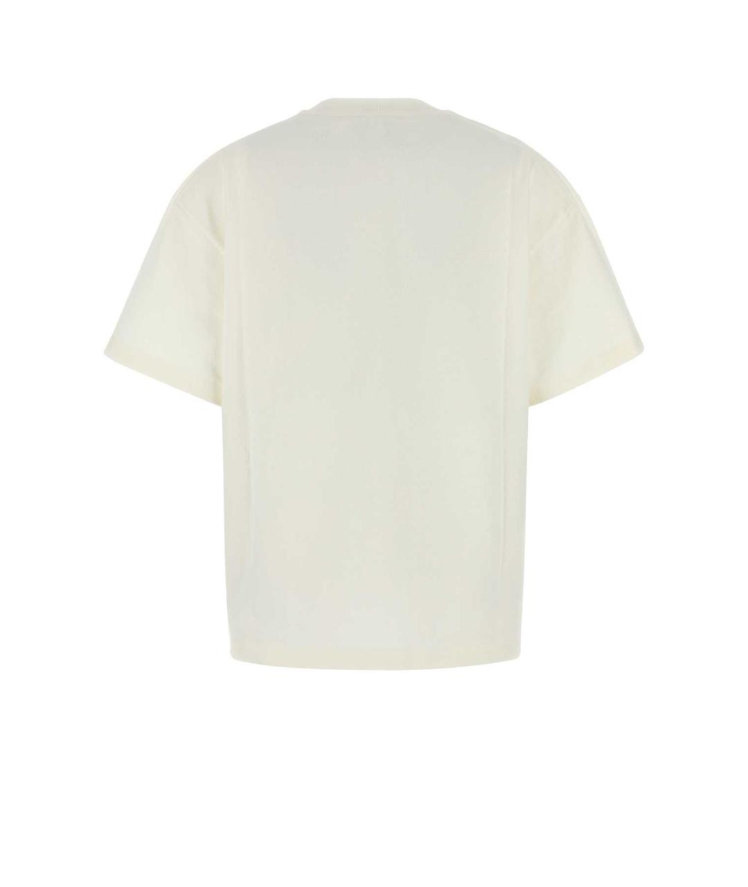 JIL SANDER Белая хлопковая футболка, фото 2