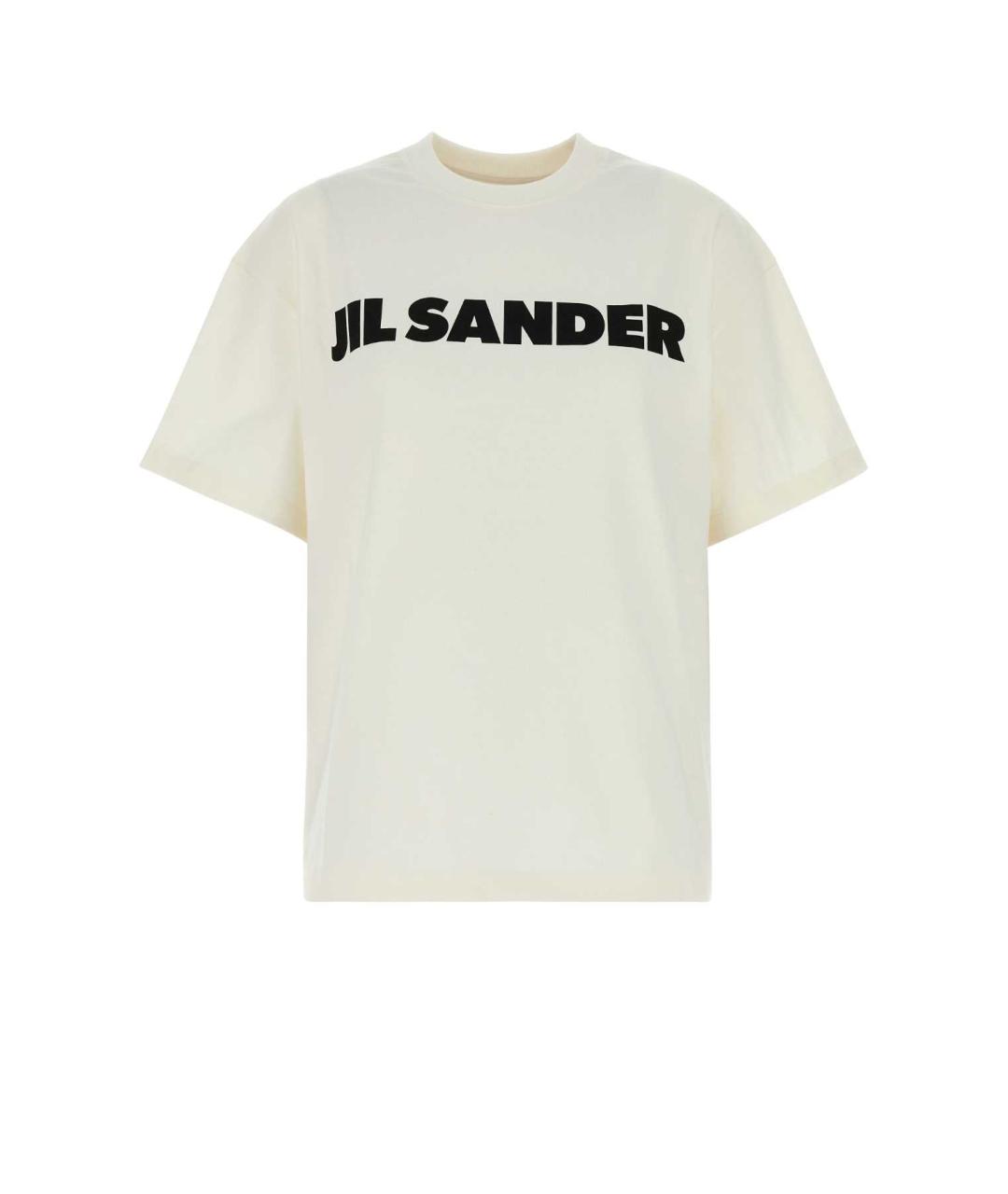 JIL SANDER Белая хлопковая футболка, фото 1