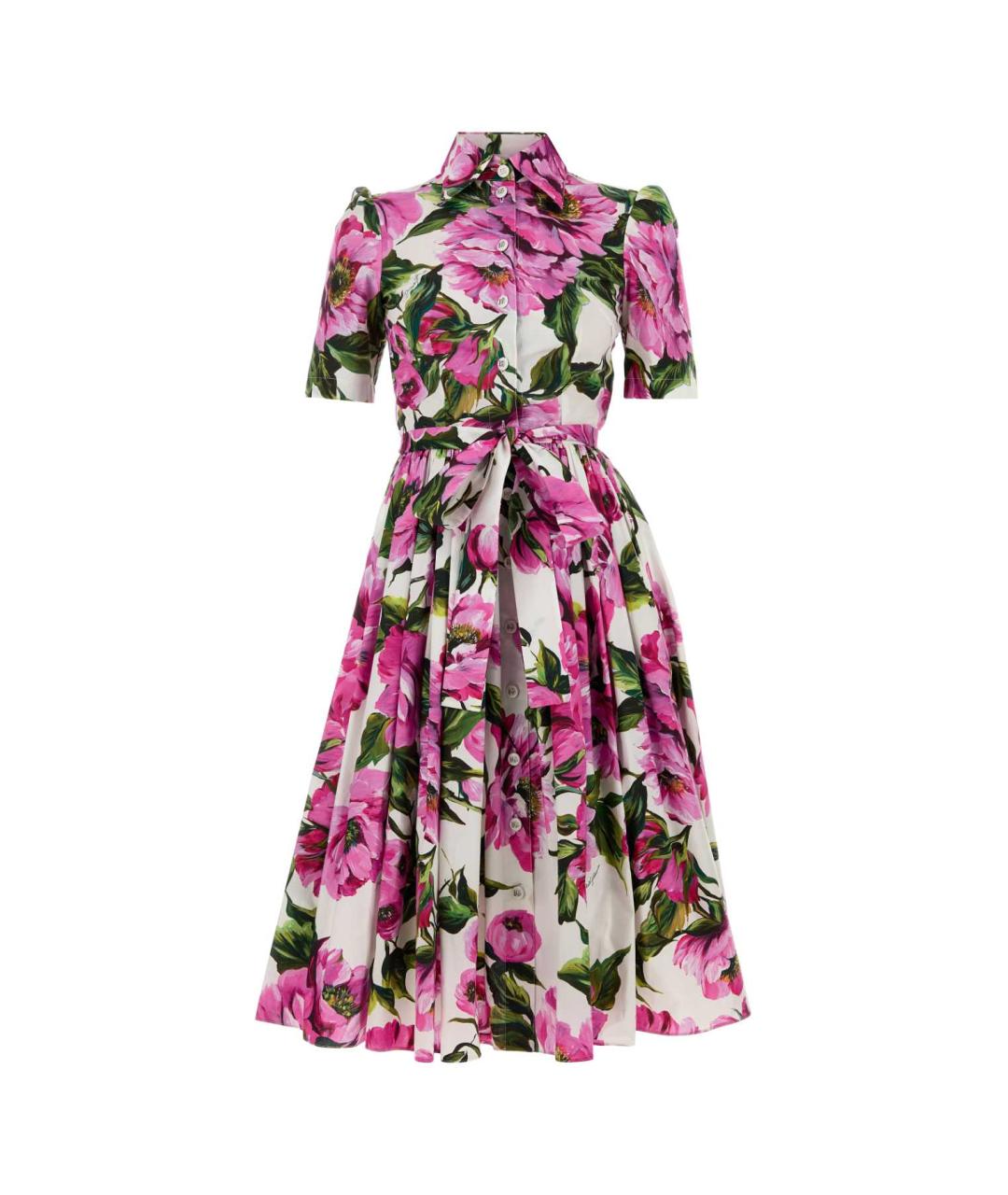 DOLCE&GABBANA Мульти хлопковое коктейльное платье, фото 1