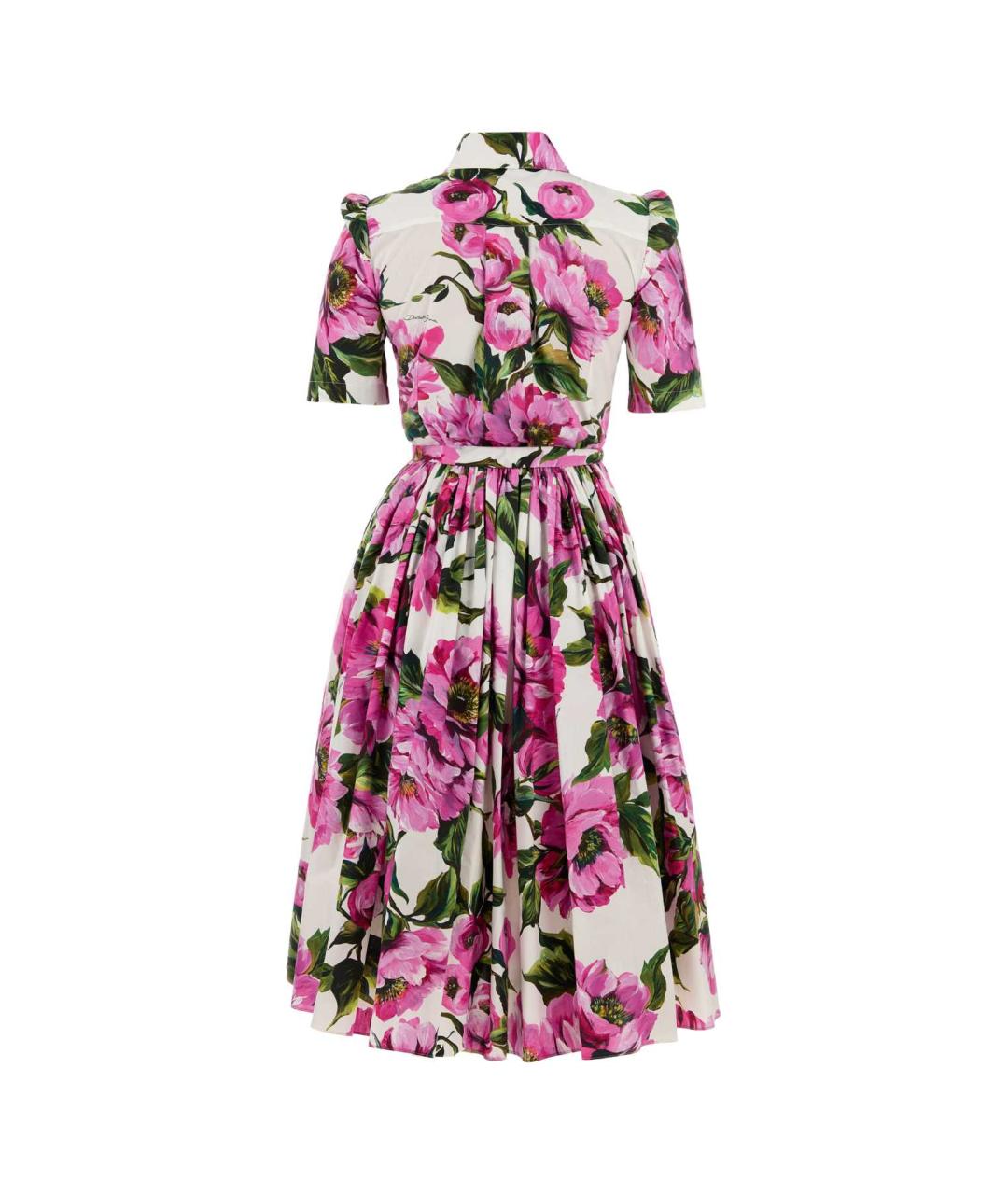 DOLCE&GABBANA Мульти хлопковое коктейльное платье, фото 2