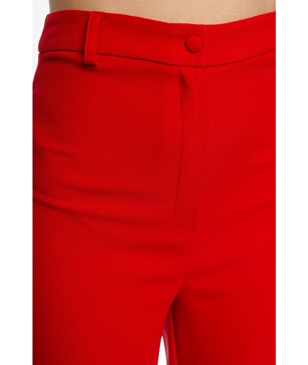 HEBE STUDIO Красные вискозные брюки широкие, фото 4