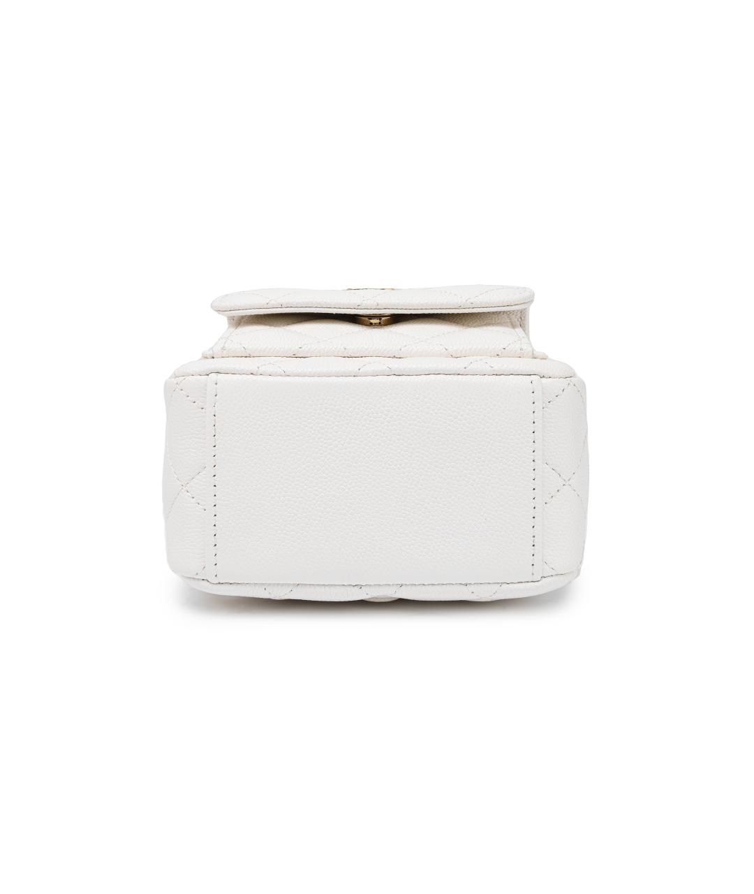 CHANEL Белый кожаный рюкзак, фото 4
