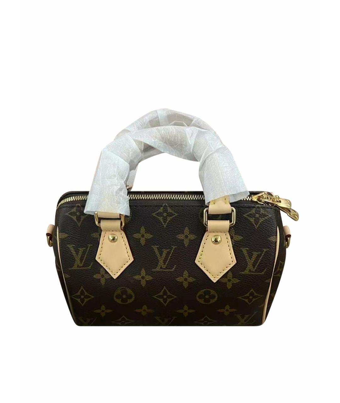 LOUIS VUITTON Коричневая кожаная сумка через плечо, фото 1