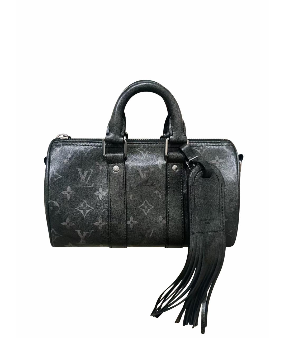 LOUIS VUITTON Черная кожаная сумка через плечо, фото 1