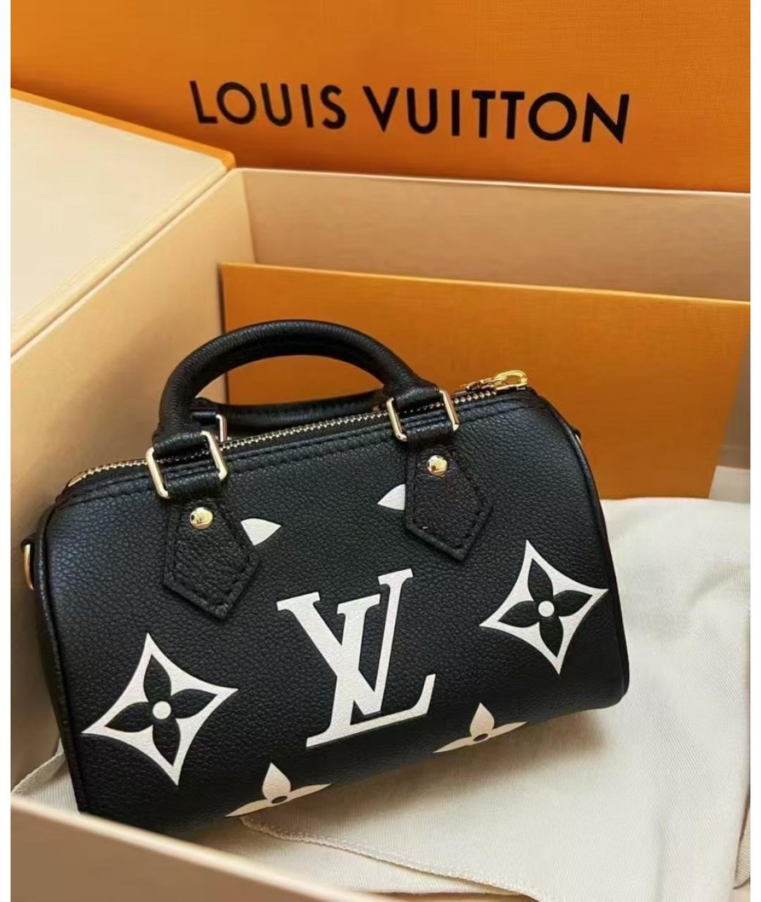 LOUIS VUITTON Черная кожаная сумка через плечо, фото 2