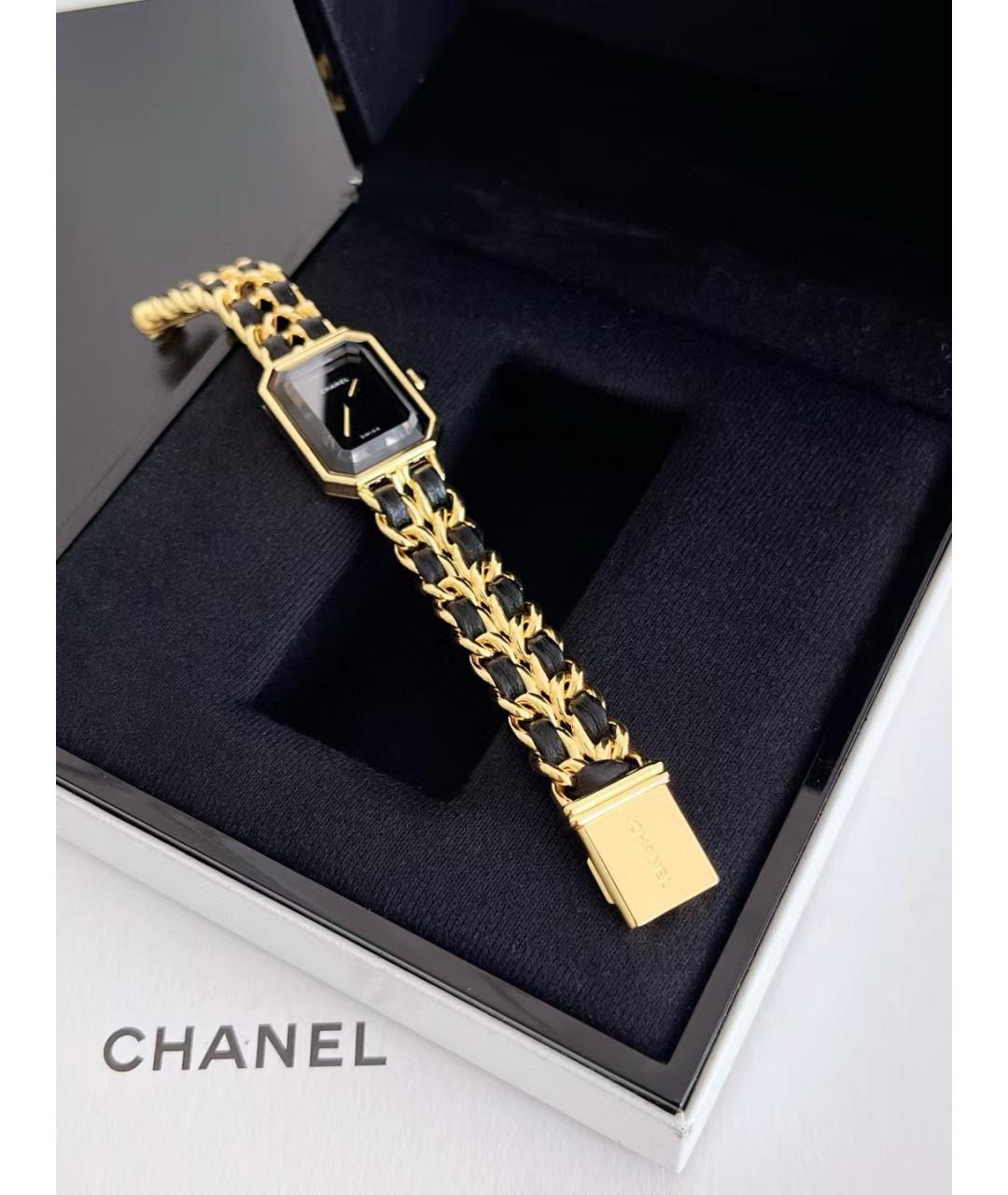 CHANEL Черные кожаные часы, фото 5