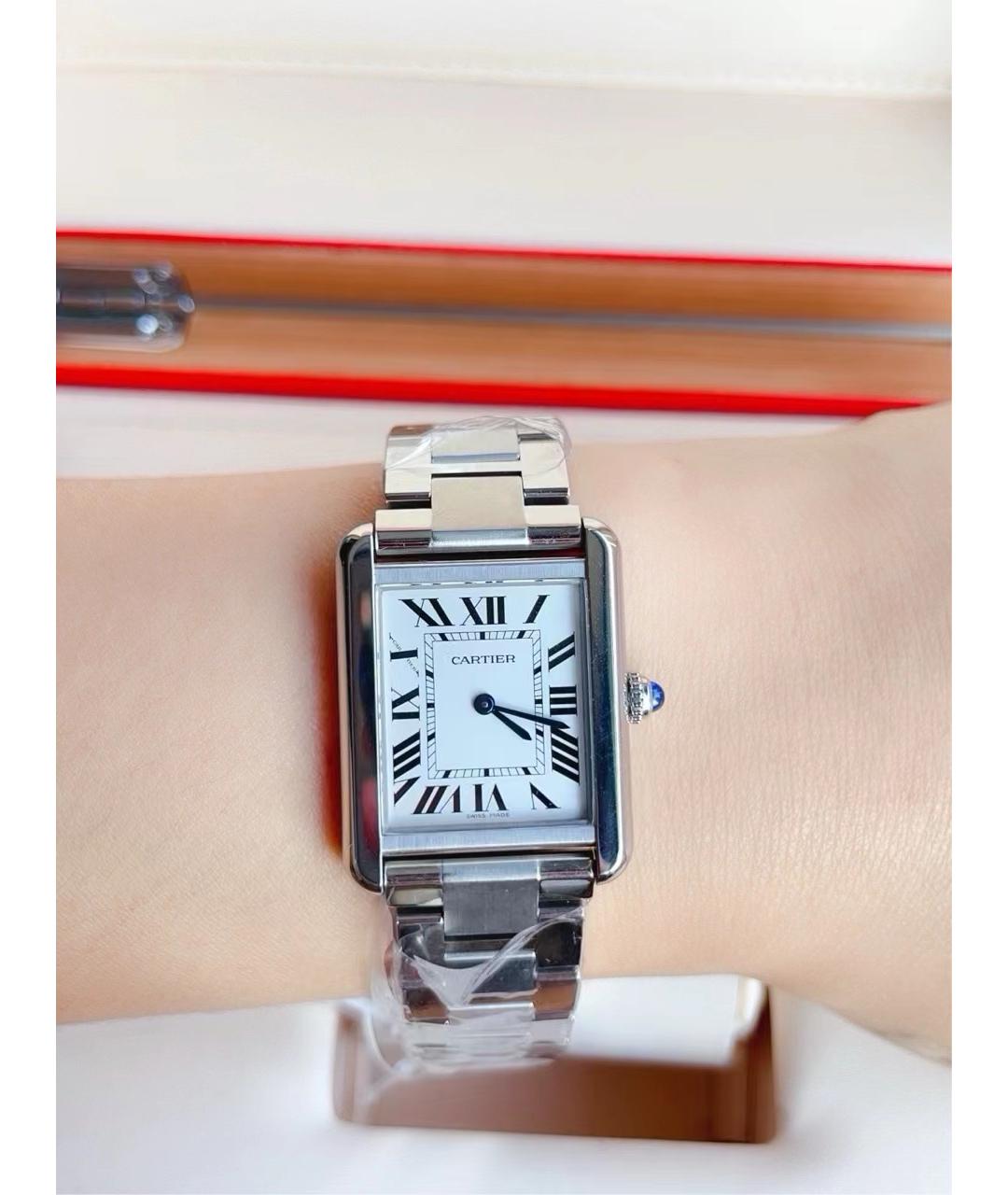 CARTIER Белые часы, фото 6