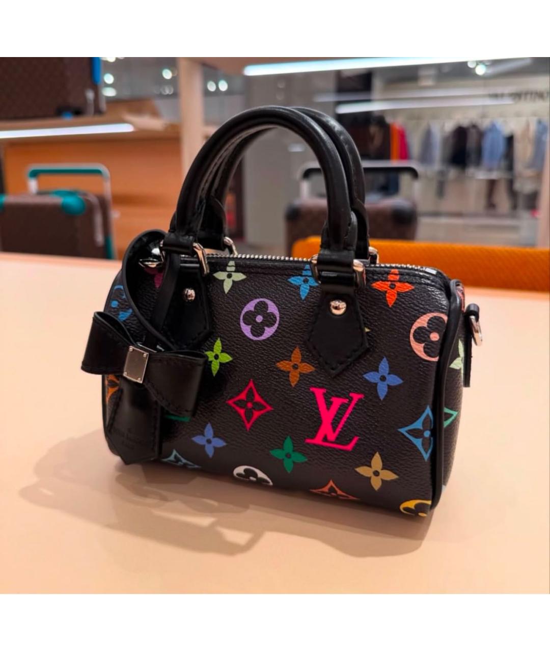 LOUIS VUITTON Черная сумка с короткими ручками, фото 5