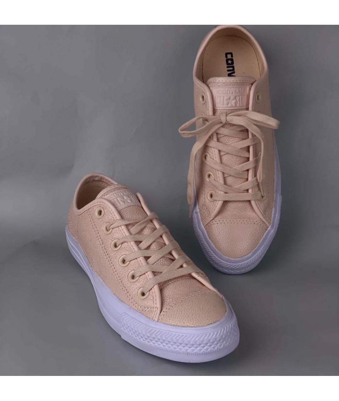 CONVERSE Коралловые кожаные кеды, фото 4