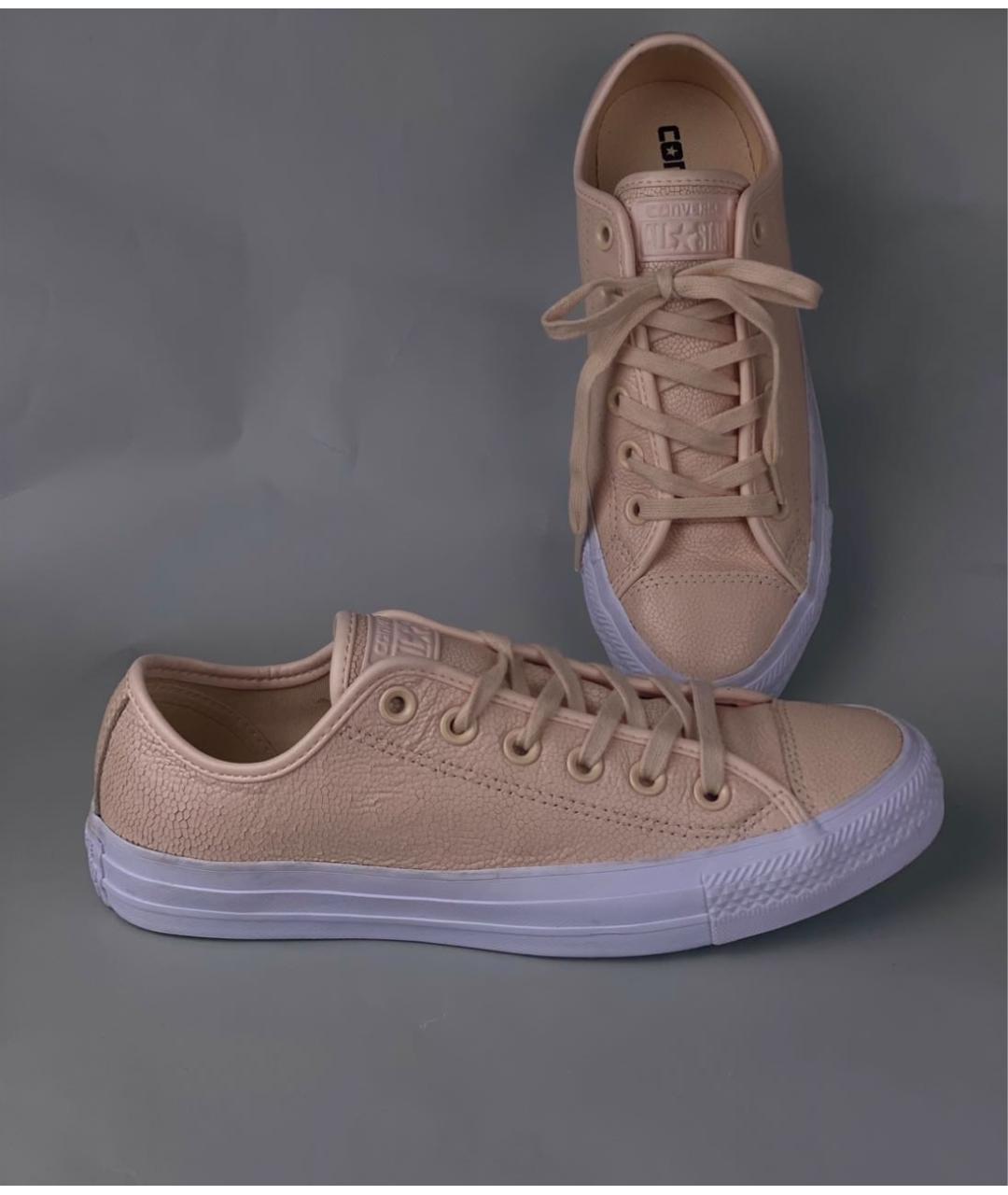 CONVERSE Коралловые кожаные кеды, фото 7