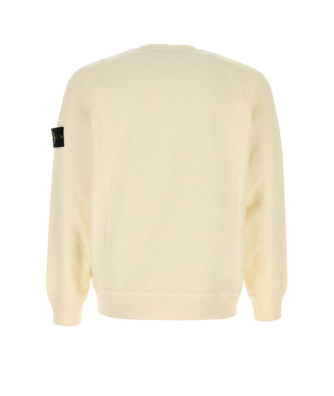STONE ISLAND Желтый хлопковый джемпер / свитер, фото 2