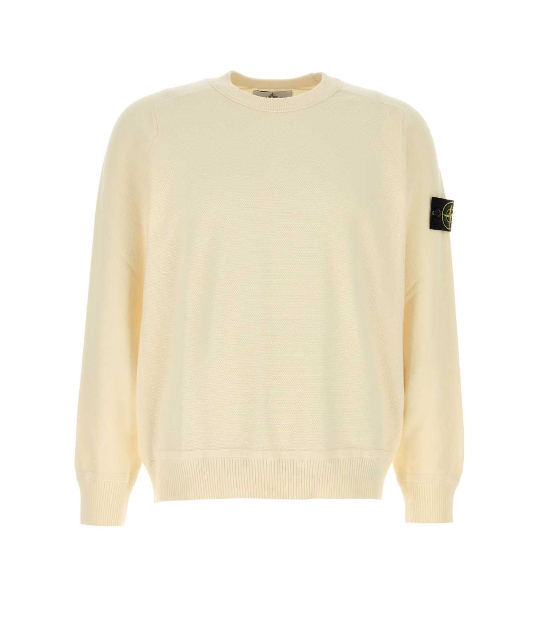 STONE ISLAND Желтый хлопковый джемпер / свитер, фото 1