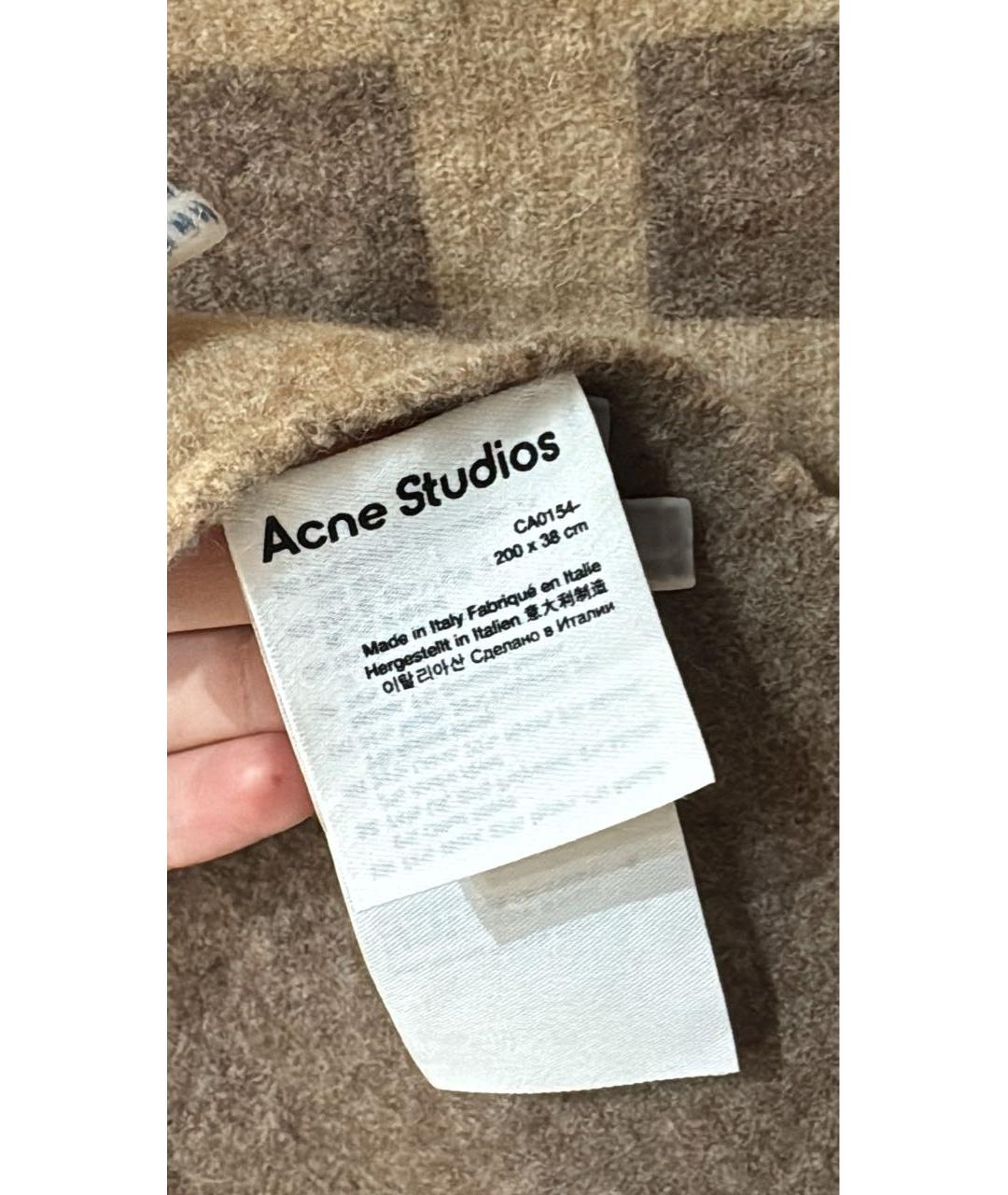 ACNE STUDIOS Бежевый шарф, фото 4