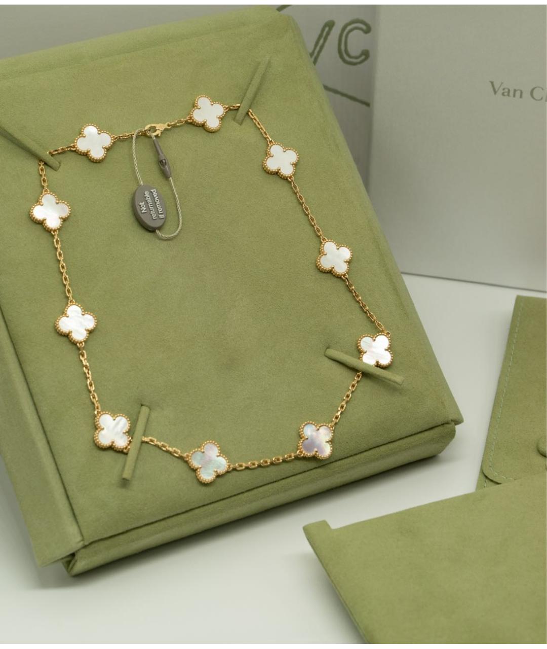 VAN CLEEF & ARPELS Белое колье из желтого золота, фото 2