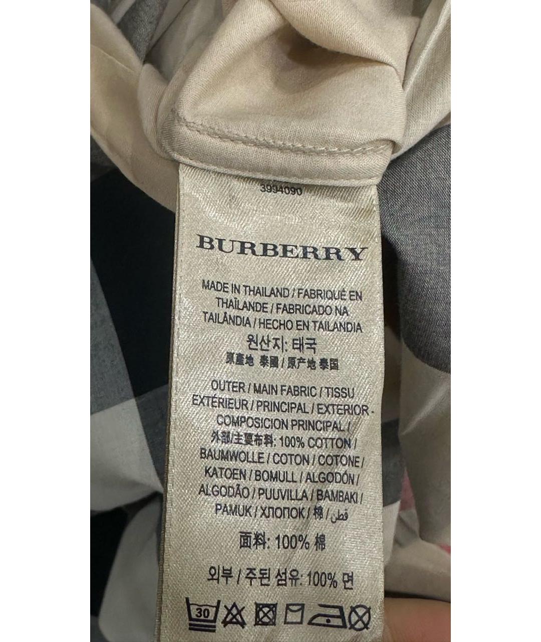 BURBERRY Бежевая хлопковая рубашка, фото 4