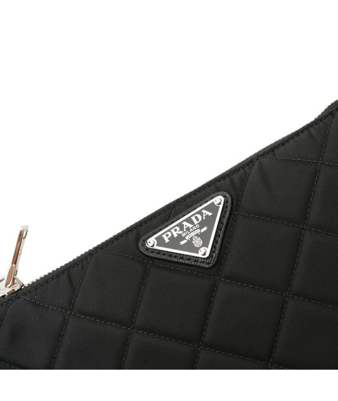 PRADA Черная синтетическая сумка с короткими ручками, фото 3