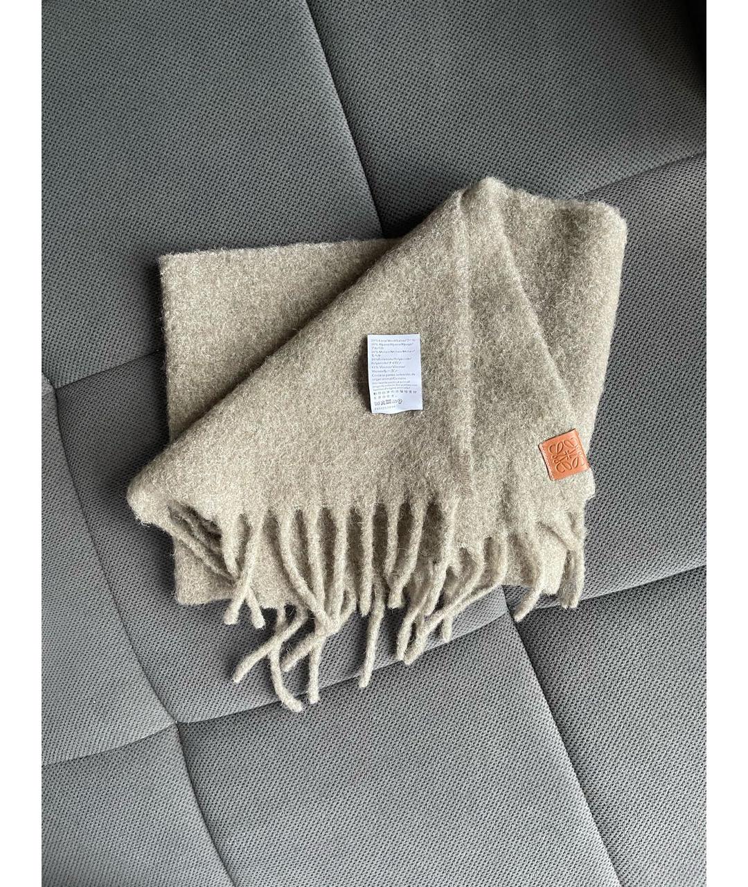 LOEWE Серый шарф, фото 6