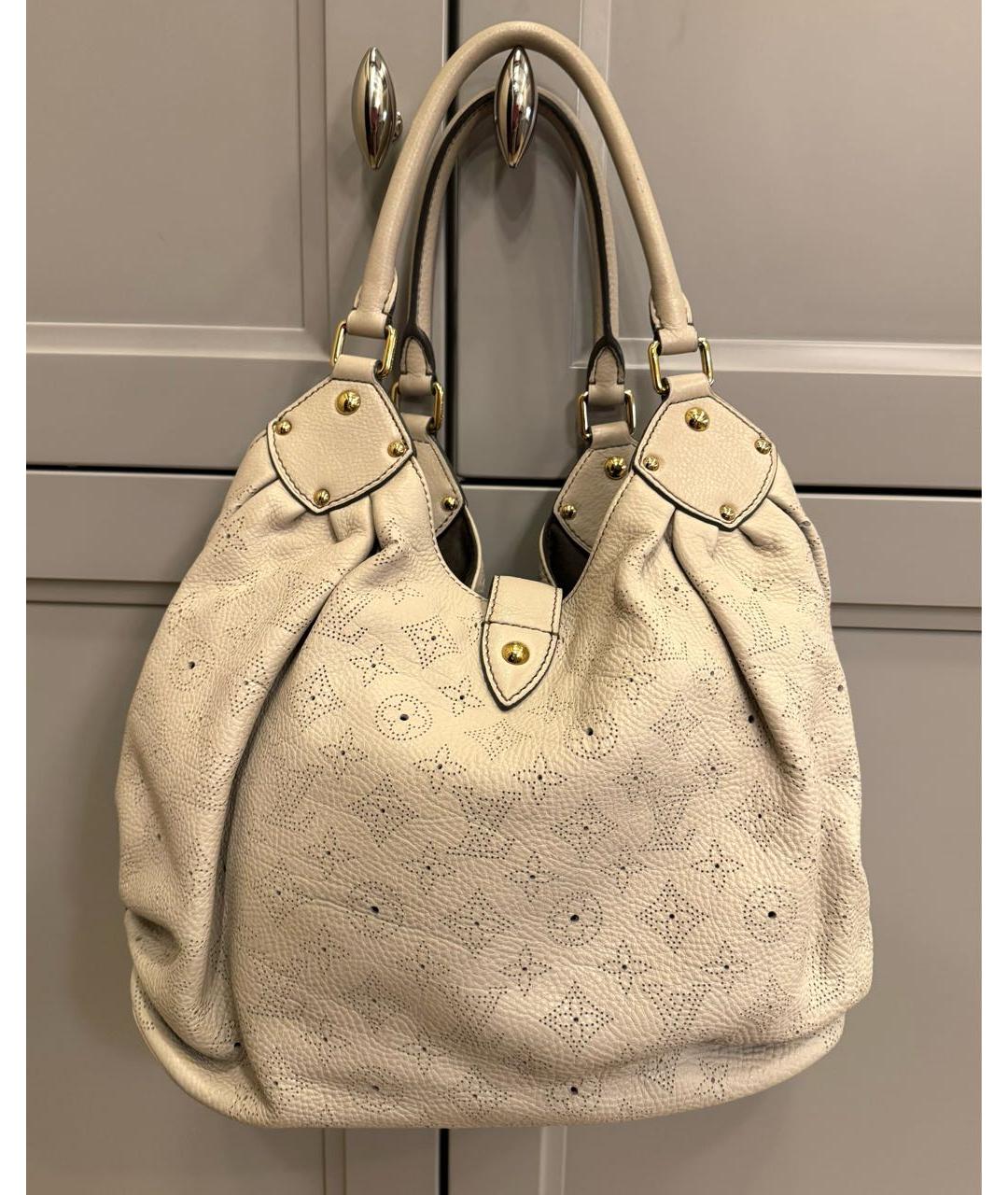 LOUIS VUITTON Белая кожаная сумка тоут, фото 2