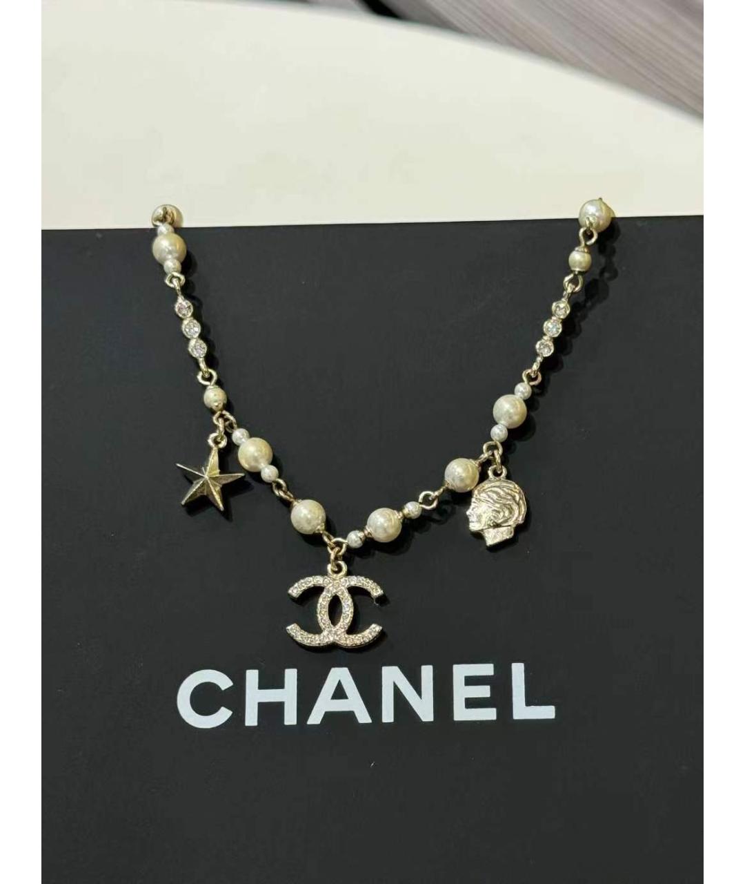 CHANEL Золотое жемчужное колье, фото 6