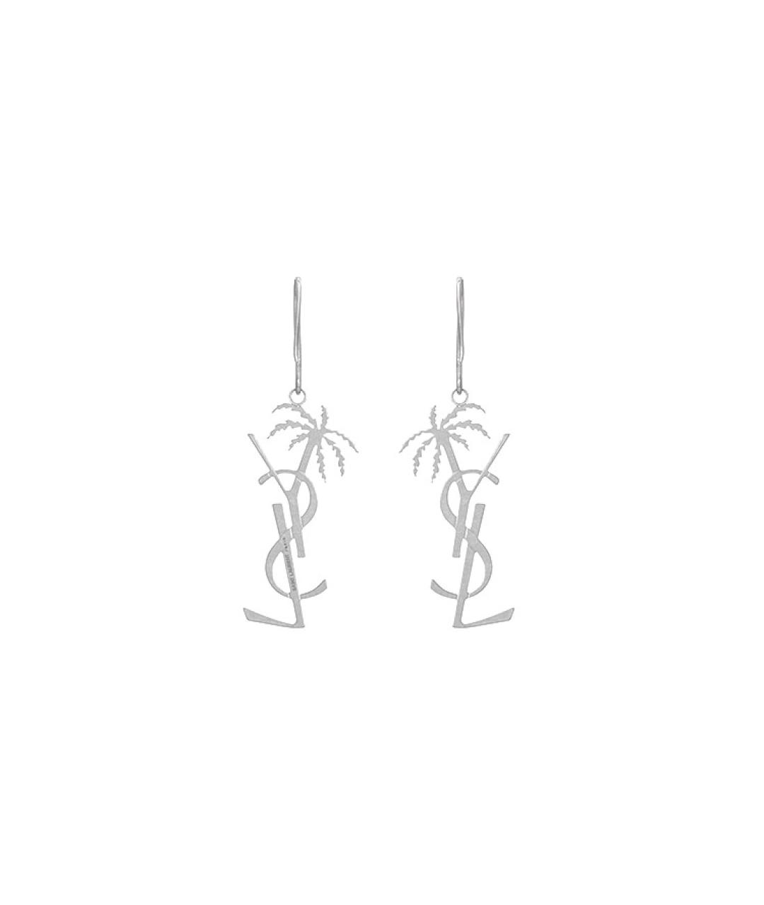 SAINT LAURENT Серебряные металлические серьги, фото 3