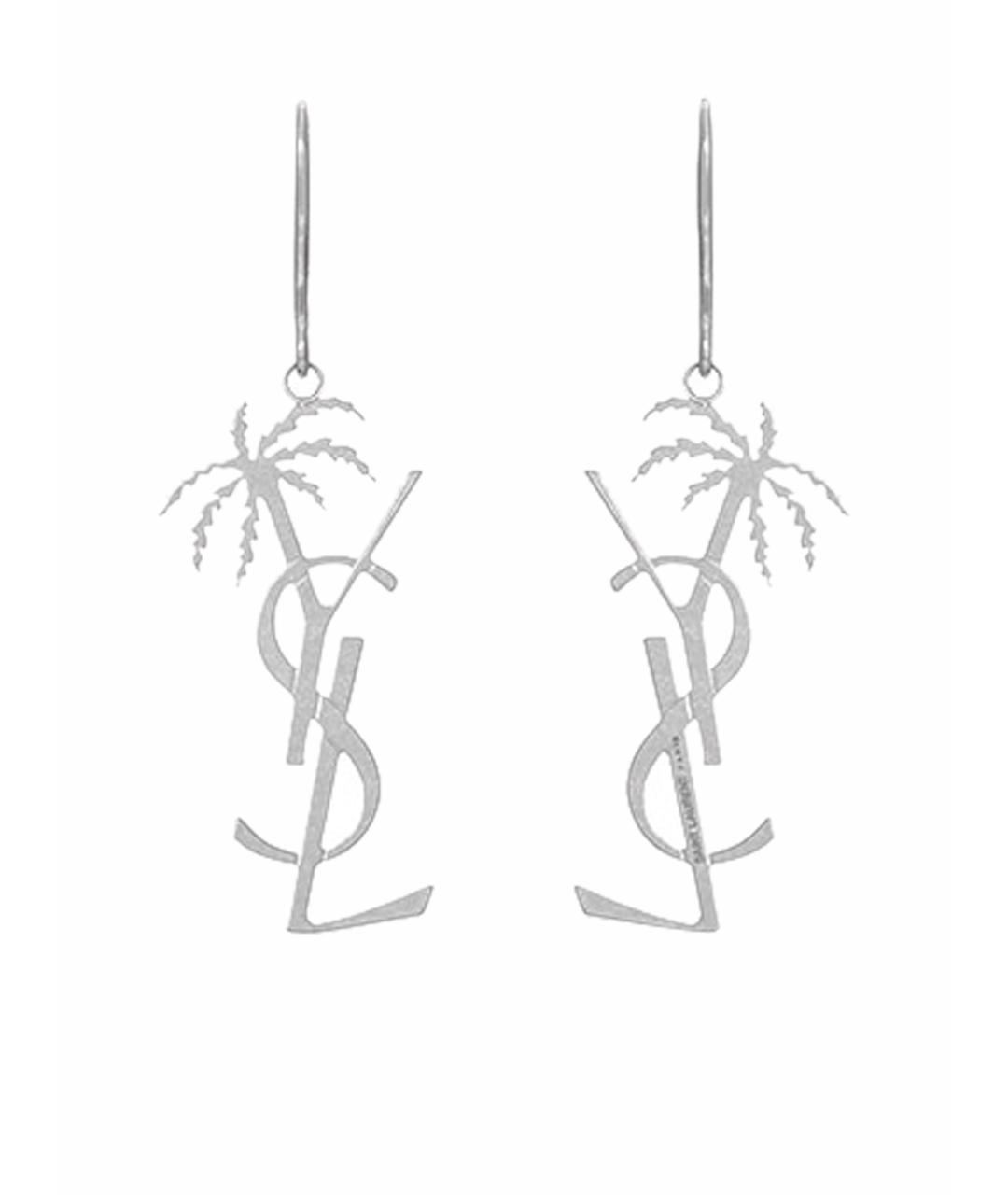 SAINT LAURENT Серебряные металлические серьги, фото 1