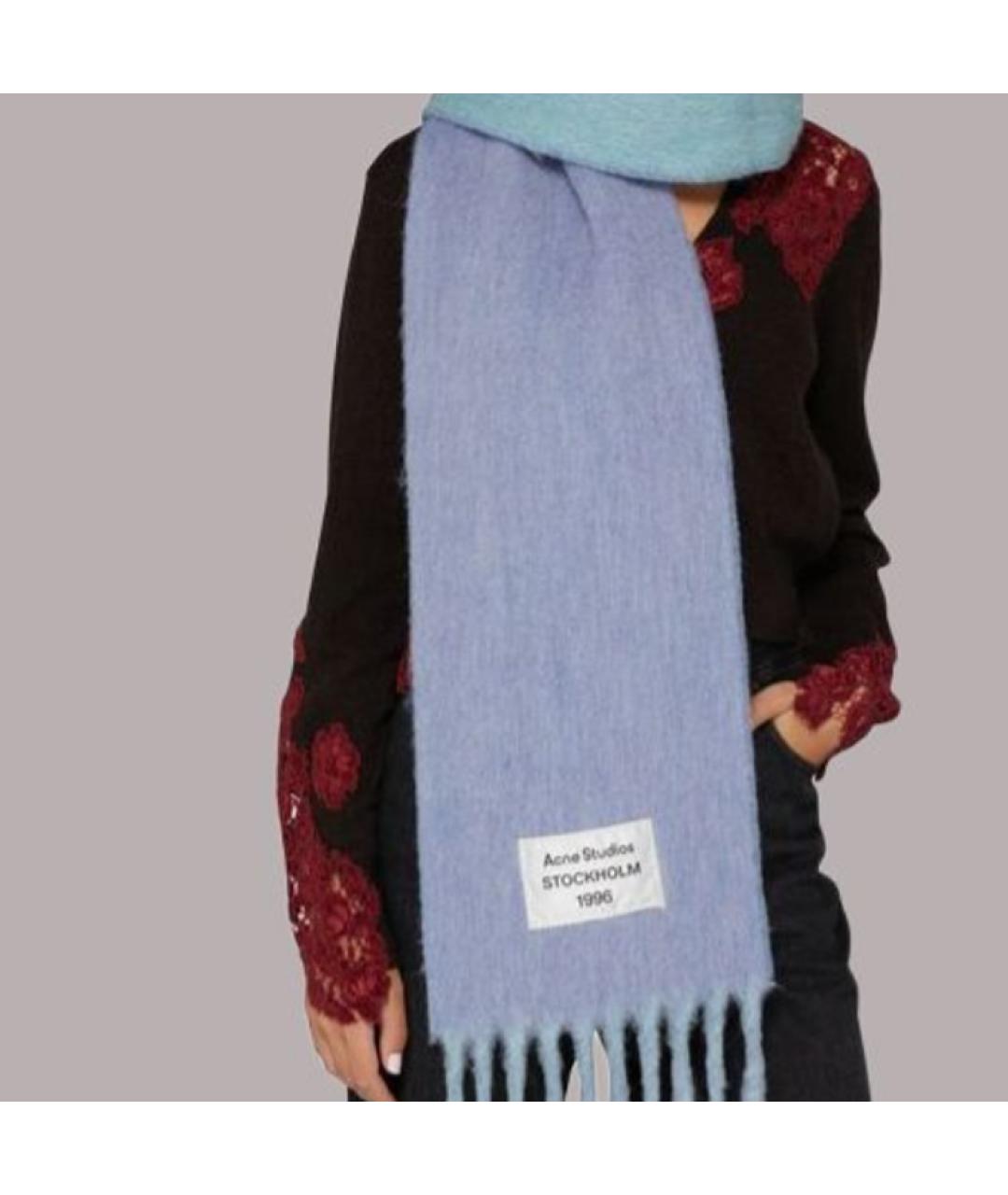 ACNE STUDIOS Голубой шарф, фото 3