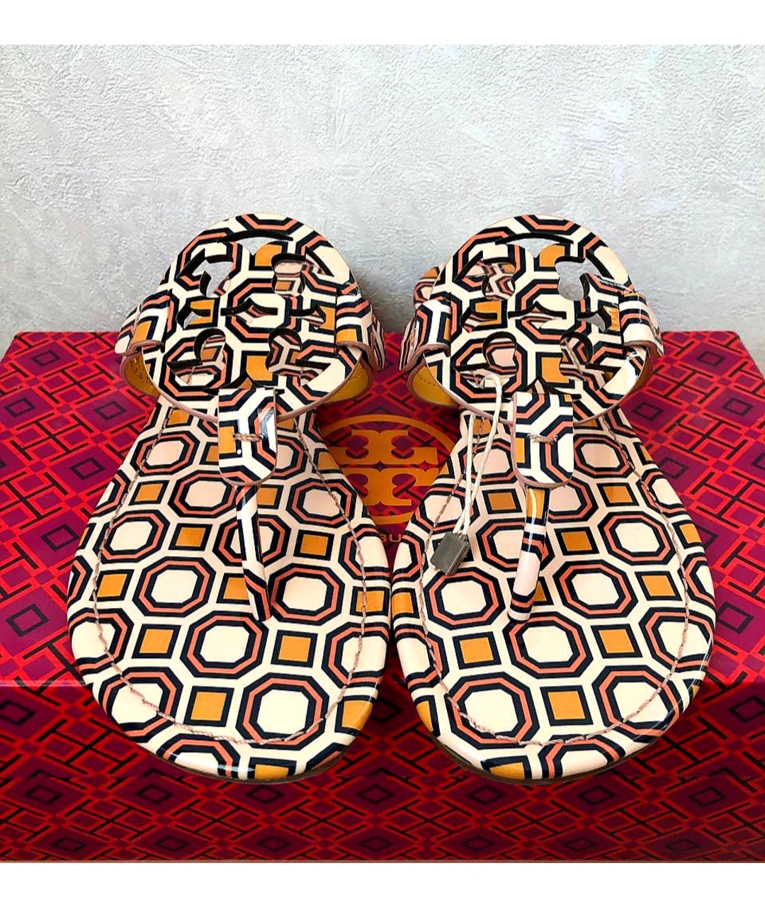 TORY BURCH Мульти кожаные шлепанцы, фото 2