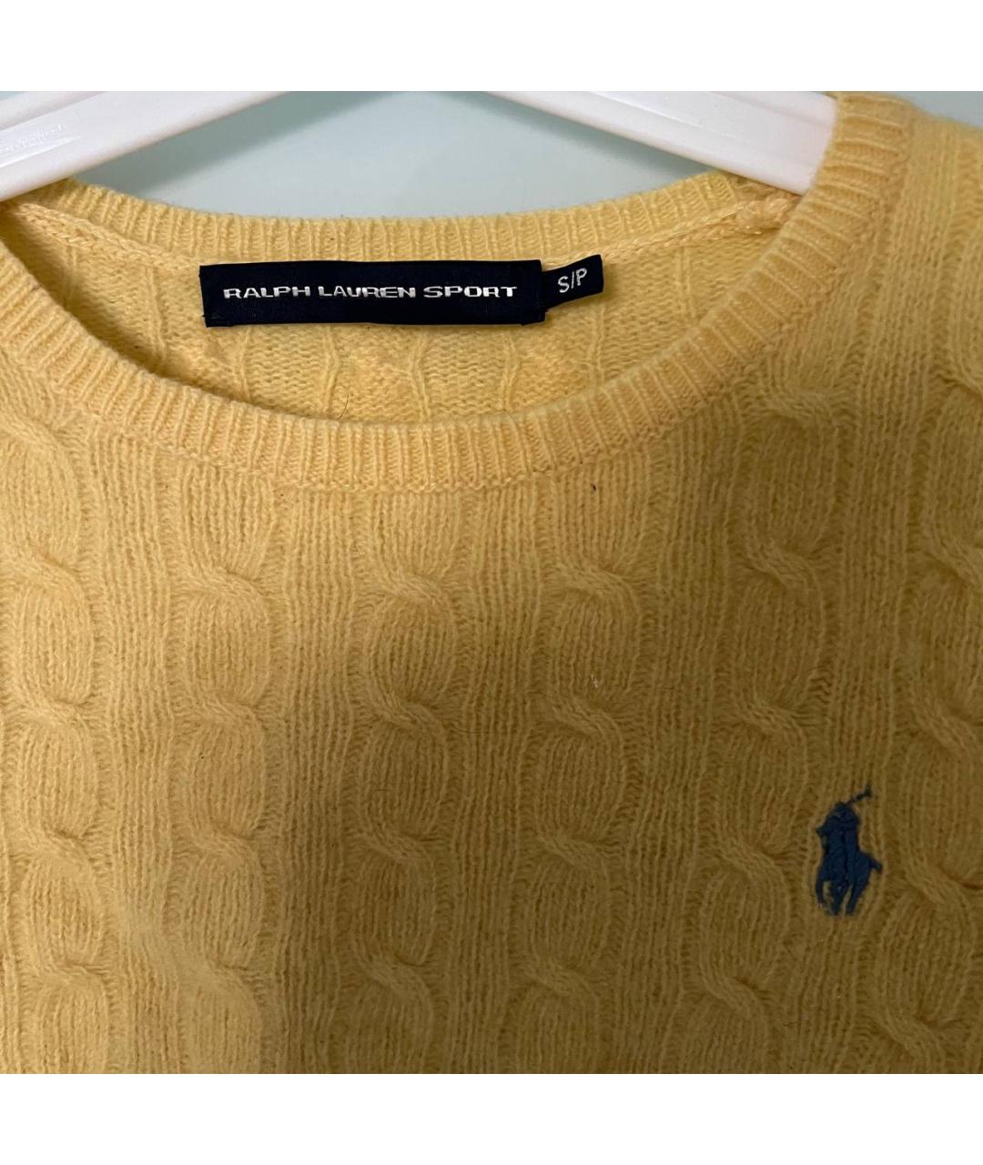 POLO RALPH LAUREN Желтый шерстяной джемпер / свитер, фото 3