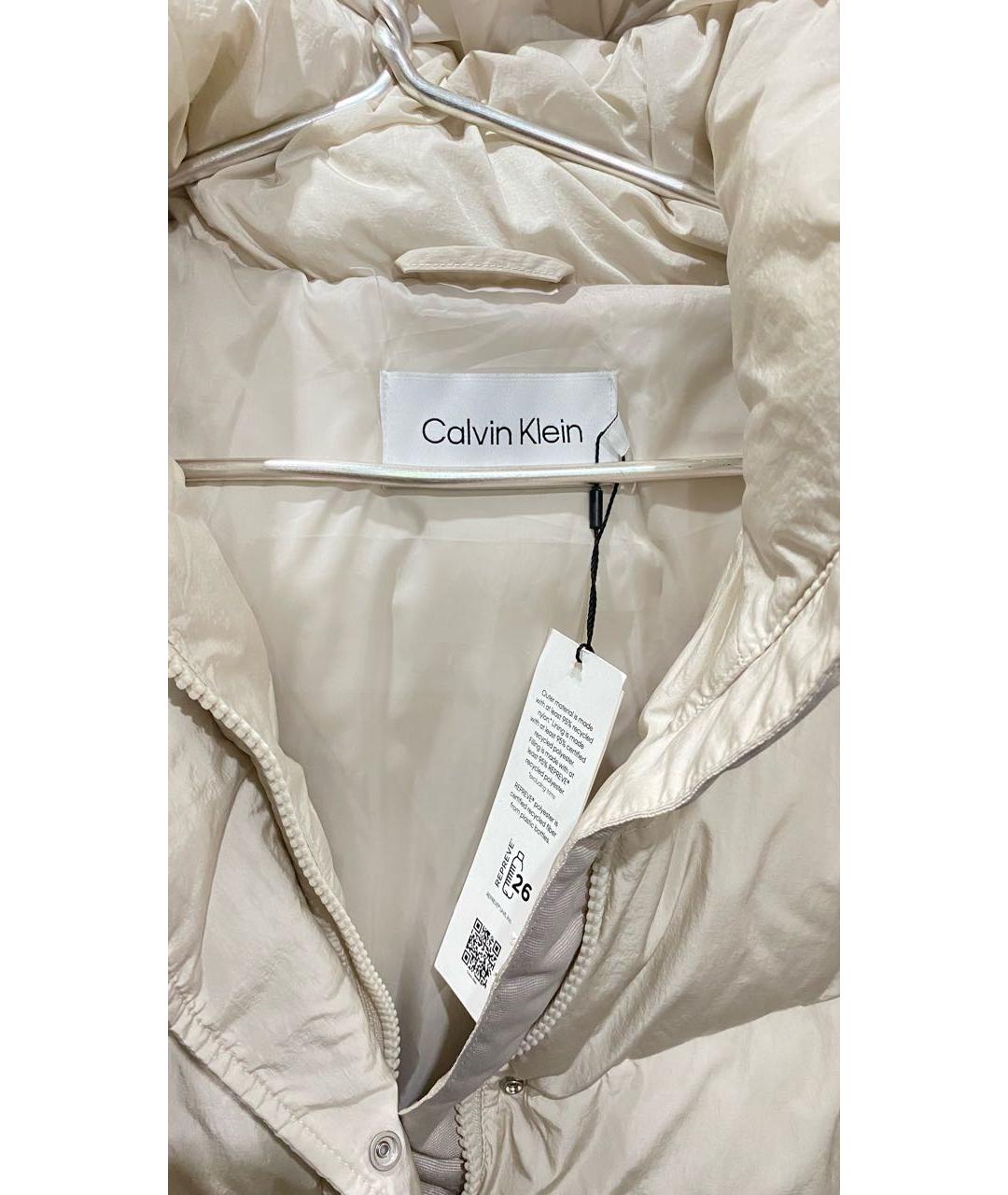 CALVIN KLEIN Бежевый пуховик, фото 3