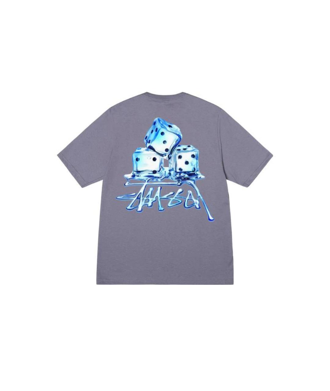 STUSSY Фиолетовая хлопковая футболка, фото 1