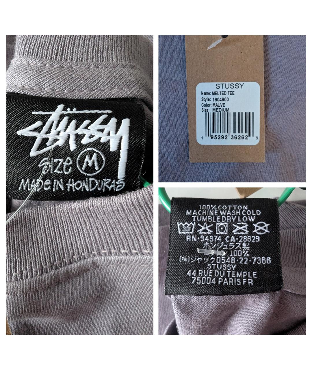 STUSSY Фиолетовая хлопковая футболка, фото 6