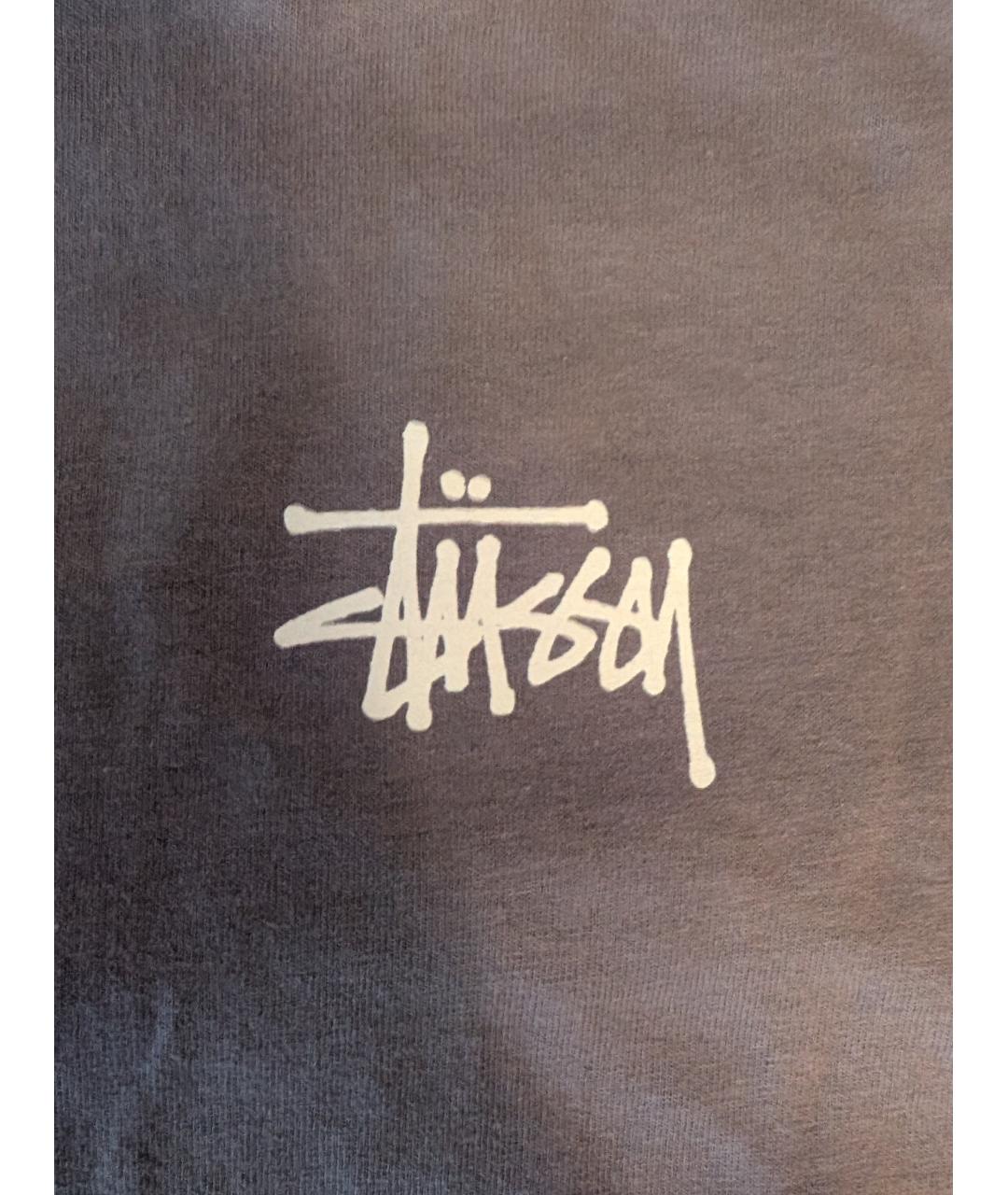 STUSSY Фиолетовая хлопковая футболка, фото 5