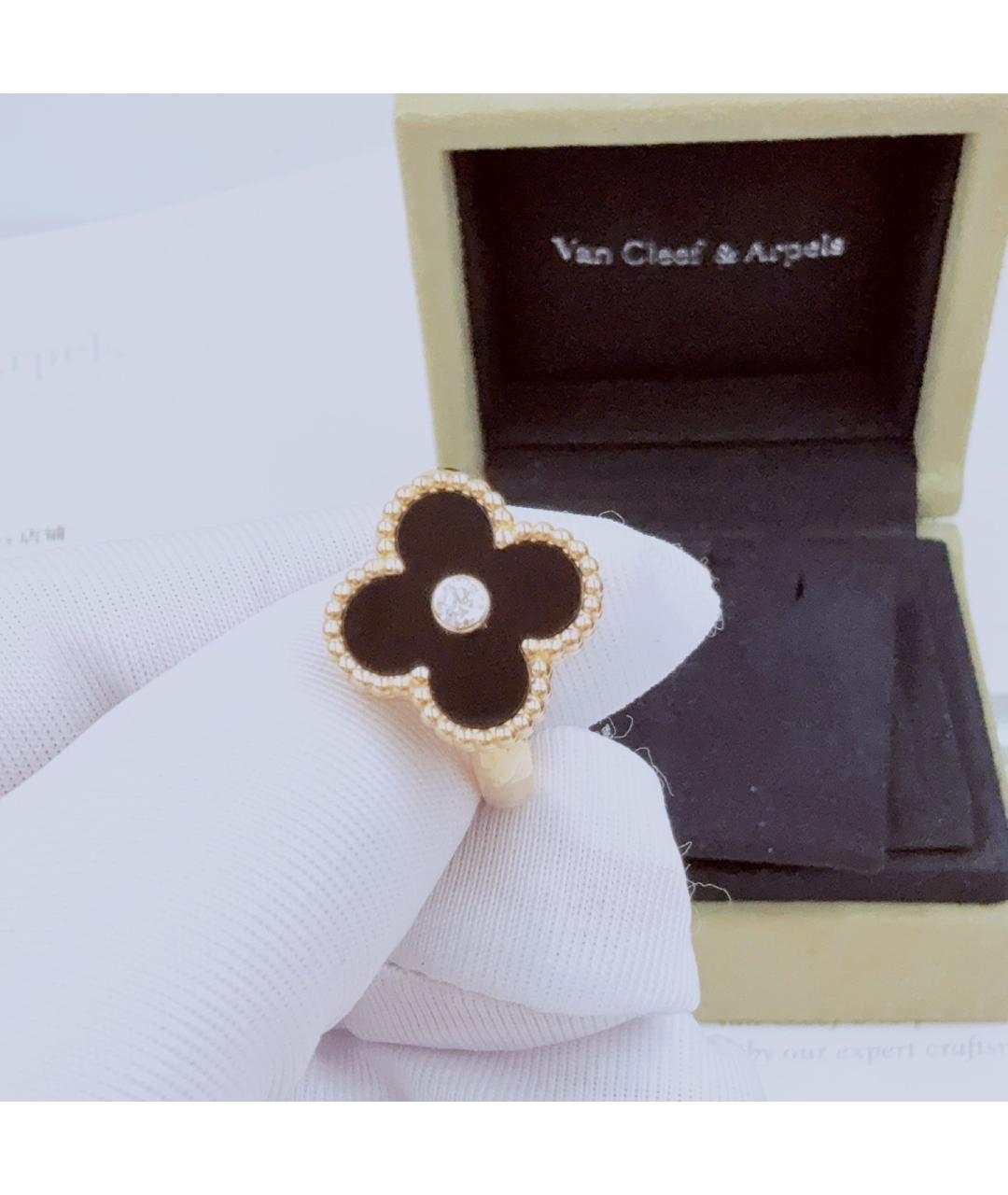 VAN CLEEF & ARPELS Черное кольцо из желтого золота, фото 4