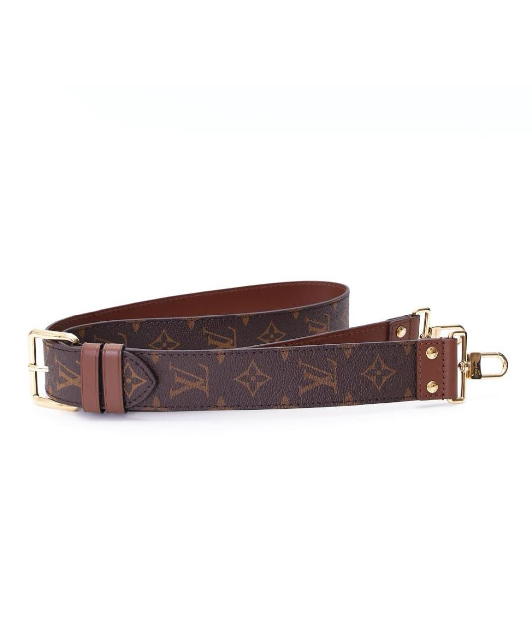 LOUIS VUITTON Коричневая кожаная сумка через плечо, фото 8