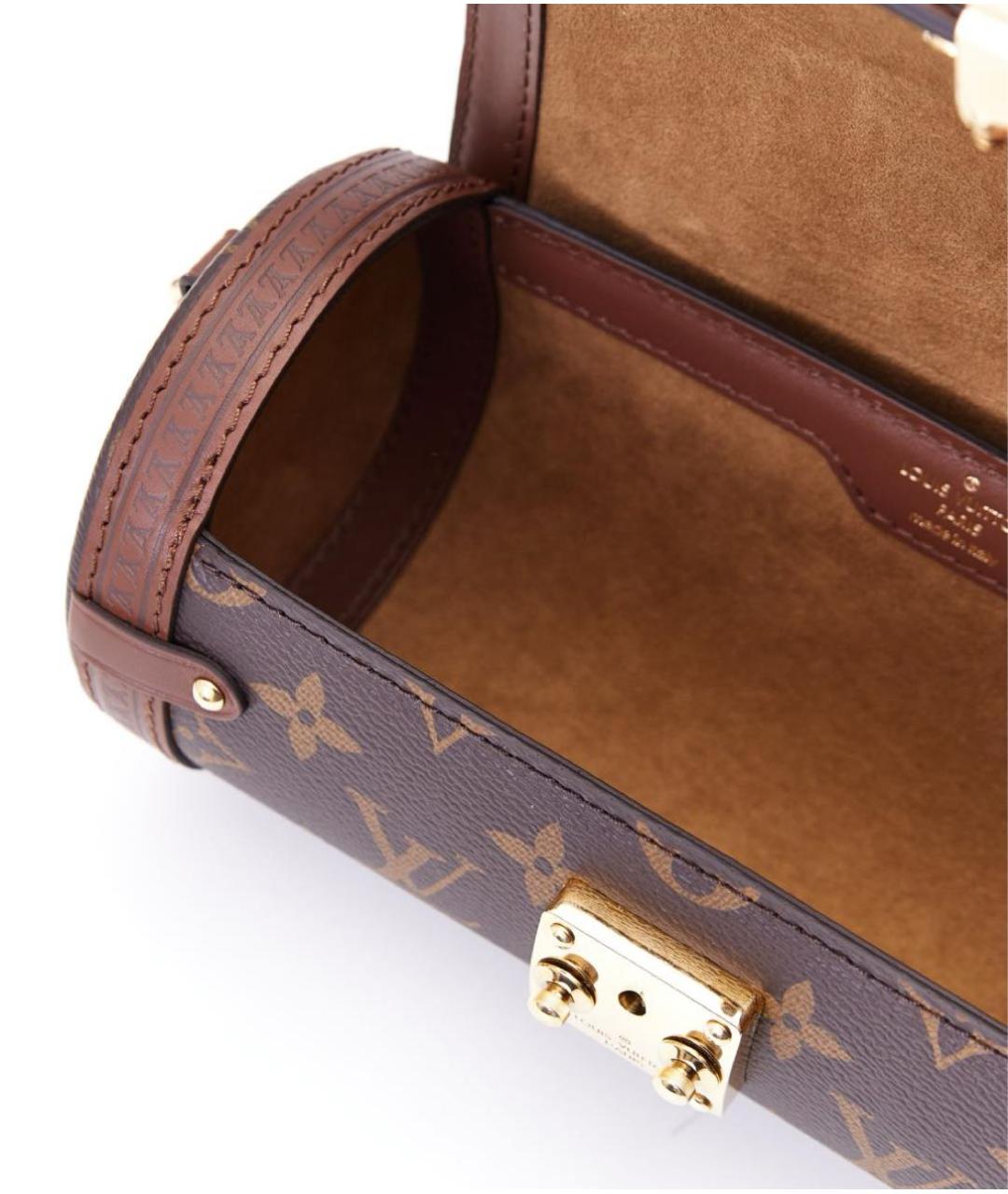 LOUIS VUITTON Коричневая кожаная сумка через плечо, фото 4