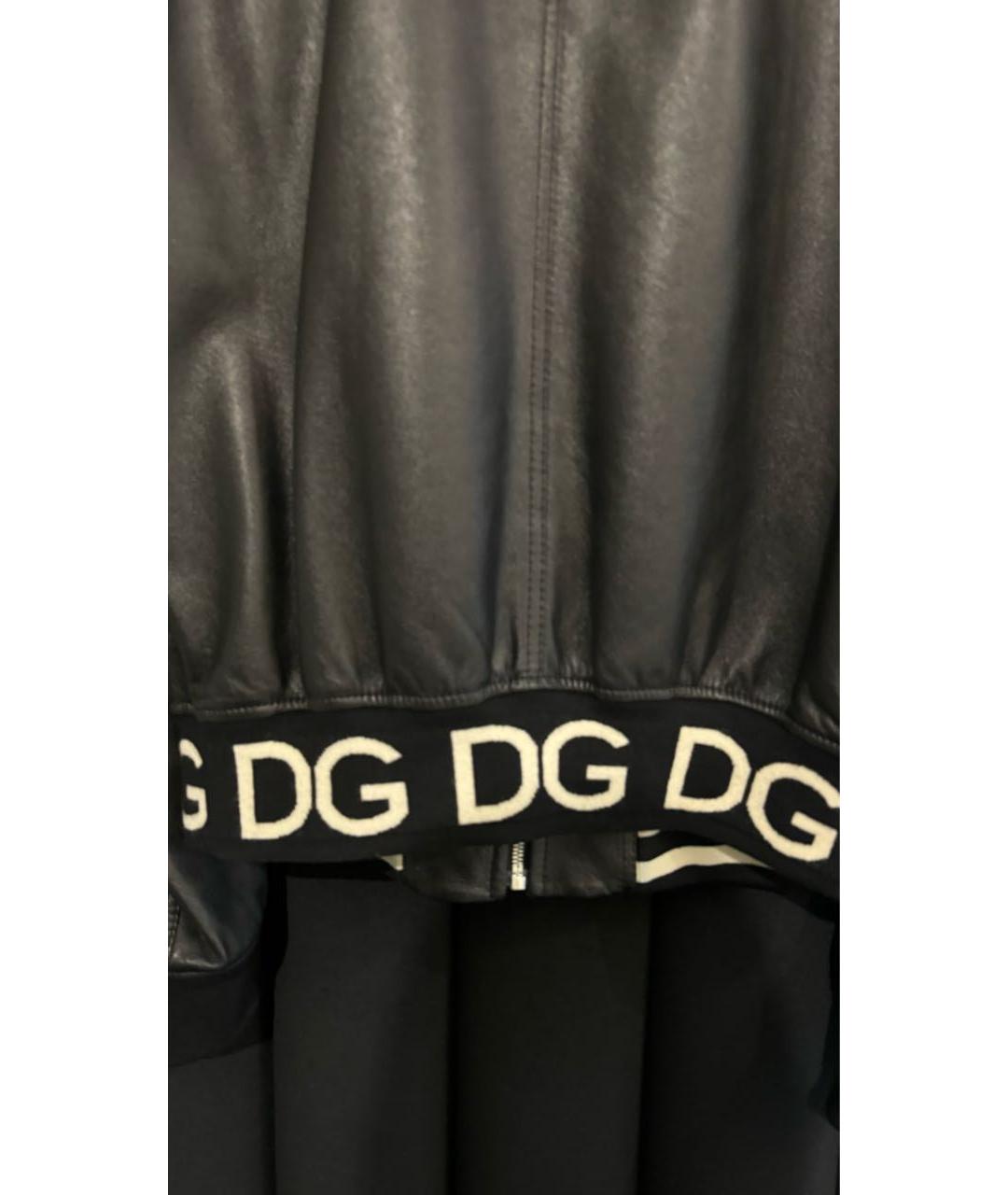 DOLCE&GABBANA Черная кожаная куртка, фото 7