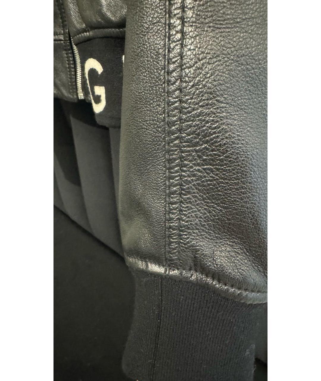 DOLCE&GABBANA Черная кожаная куртка, фото 6