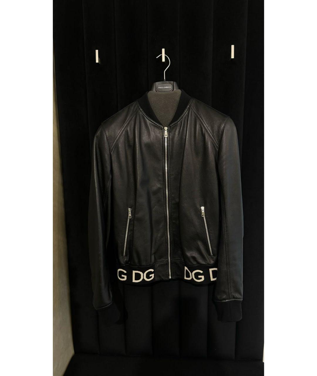 DOLCE&GABBANA Черная кожаная куртка, фото 8