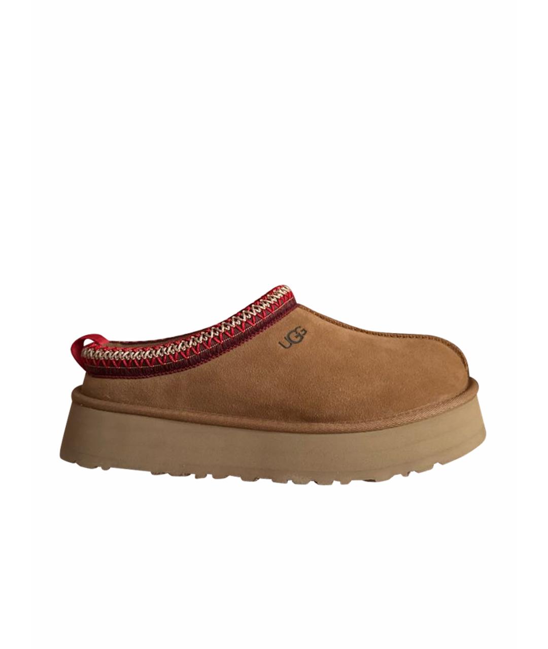 UGG AUSTRALIA Горчичные замшевые мюли, фото 1