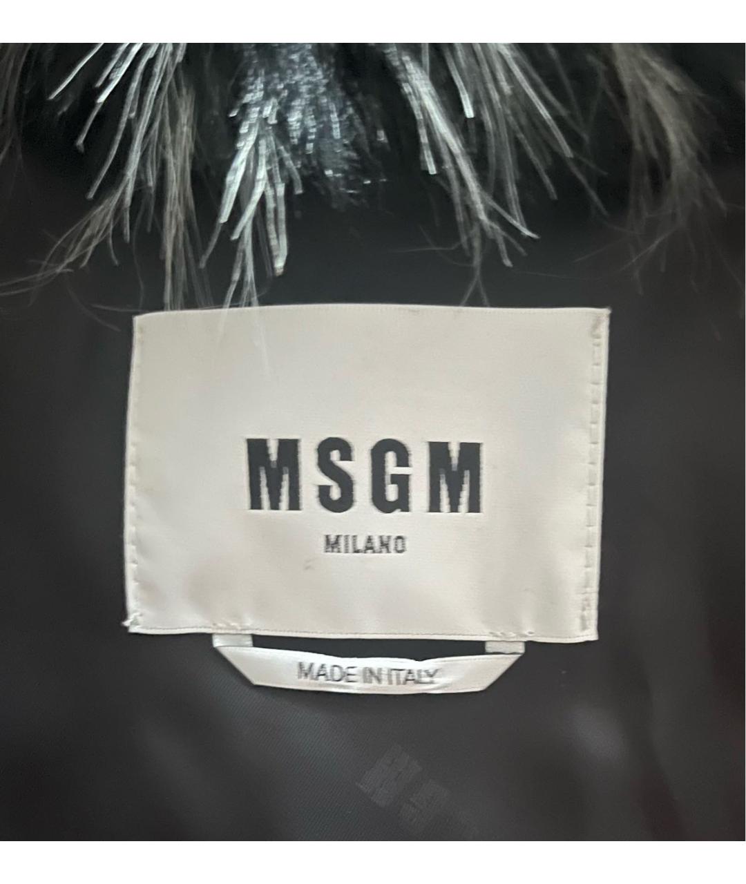 MSGM Черная синтетическая шуба, фото 5