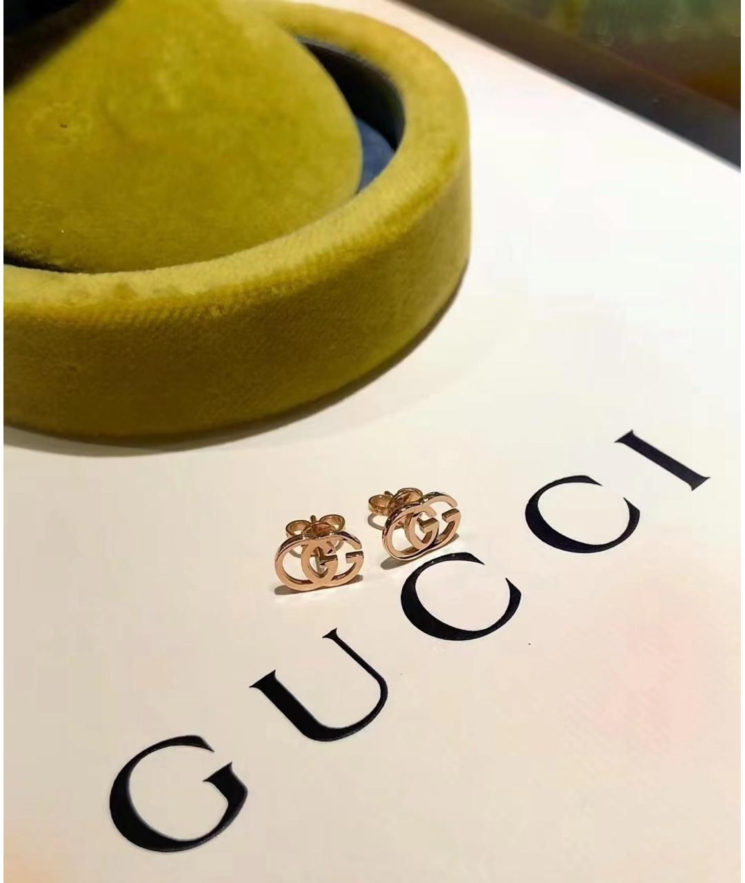 GUCCI Золотые серьги из желтого золота, фото 8